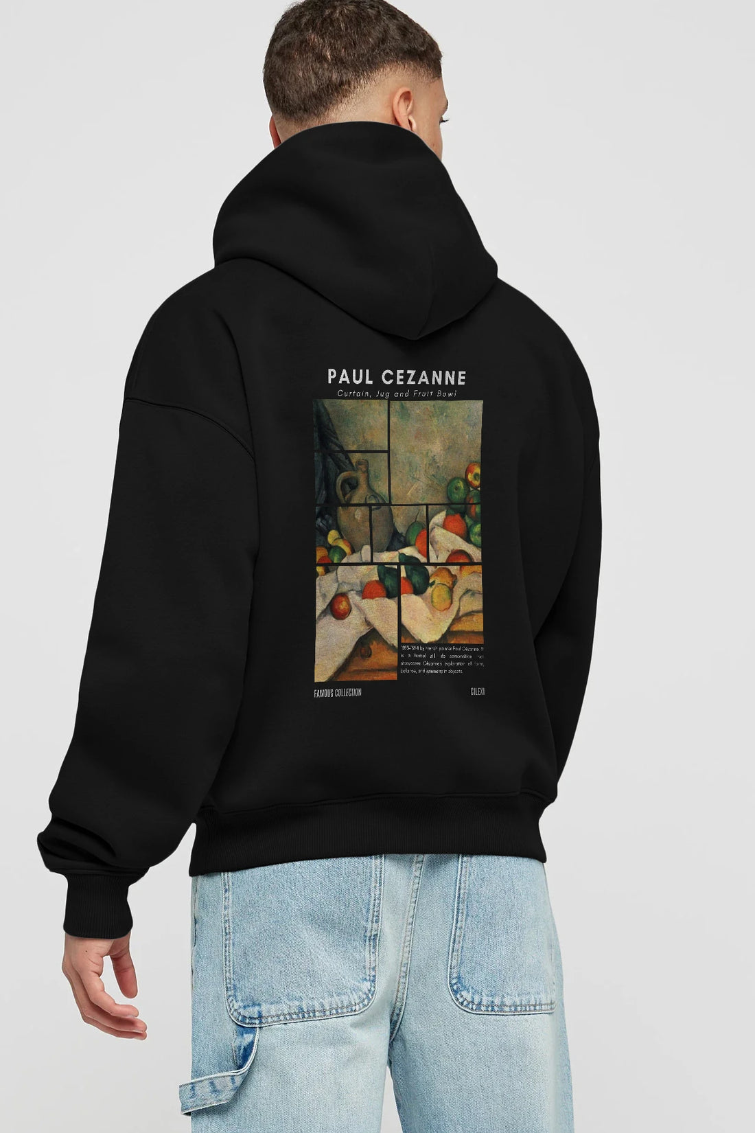 Paul Cezanne Curtain Arka Baskılı Hoodie Oversize Kapüşonlu Sweatshirt Erkek Kadın
