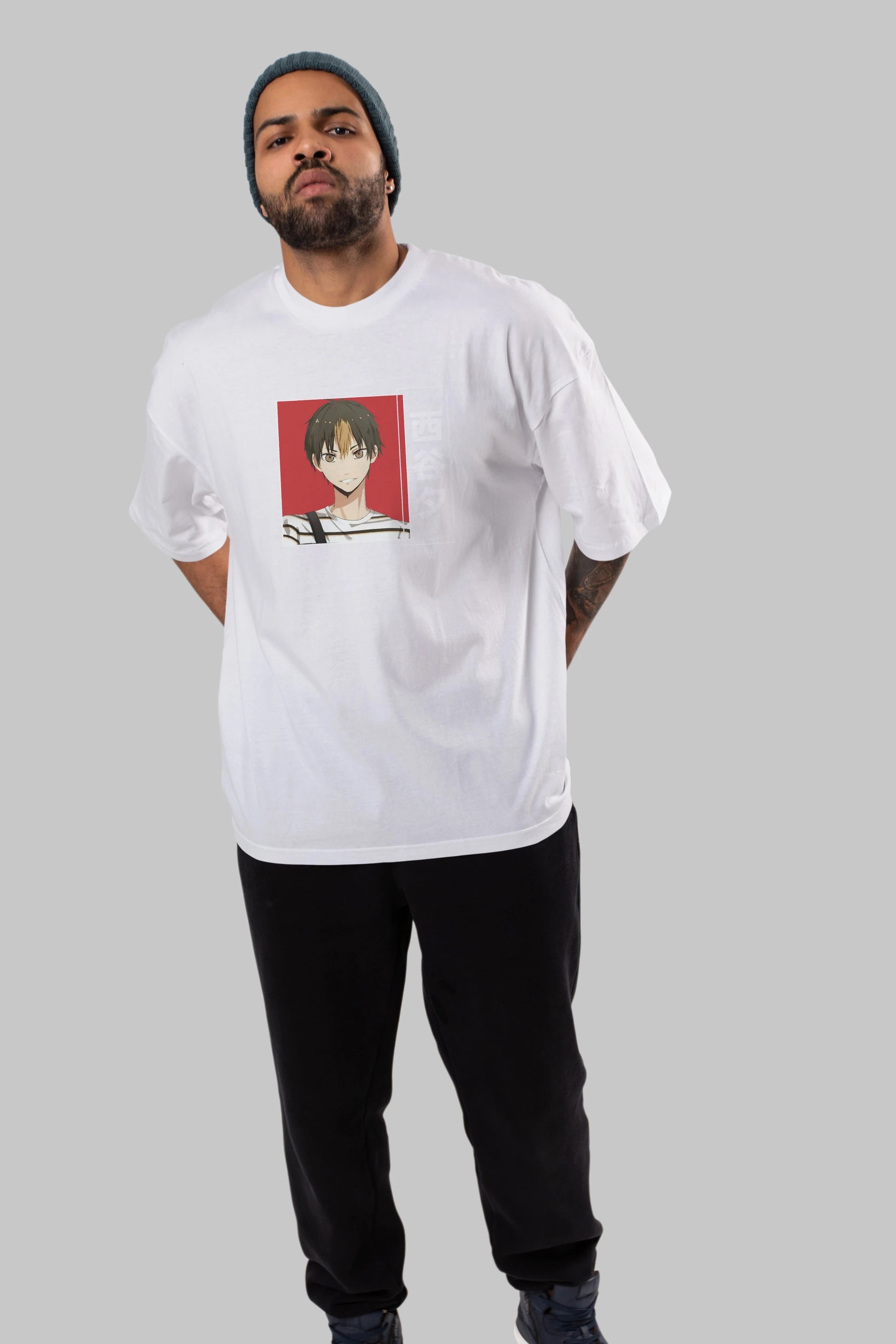 Yuu Nishinoya 1 Anime Ön Baskılı Oversize t-shirt %100 pamuk Erkek Kadın Unisex