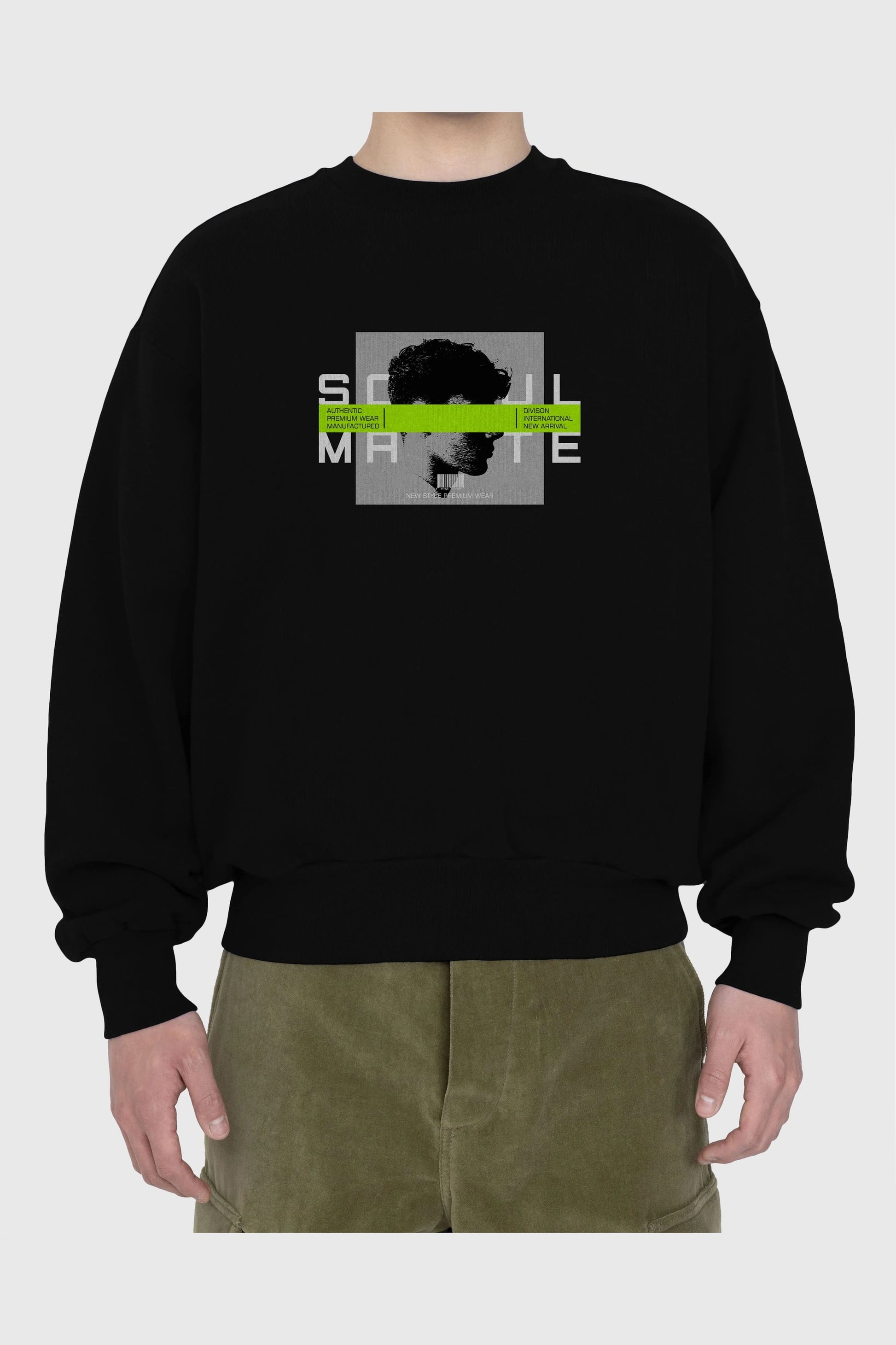 Soul Mate Ön Baskılı Oversize Sweatshirt Erkek Kadın Unisex