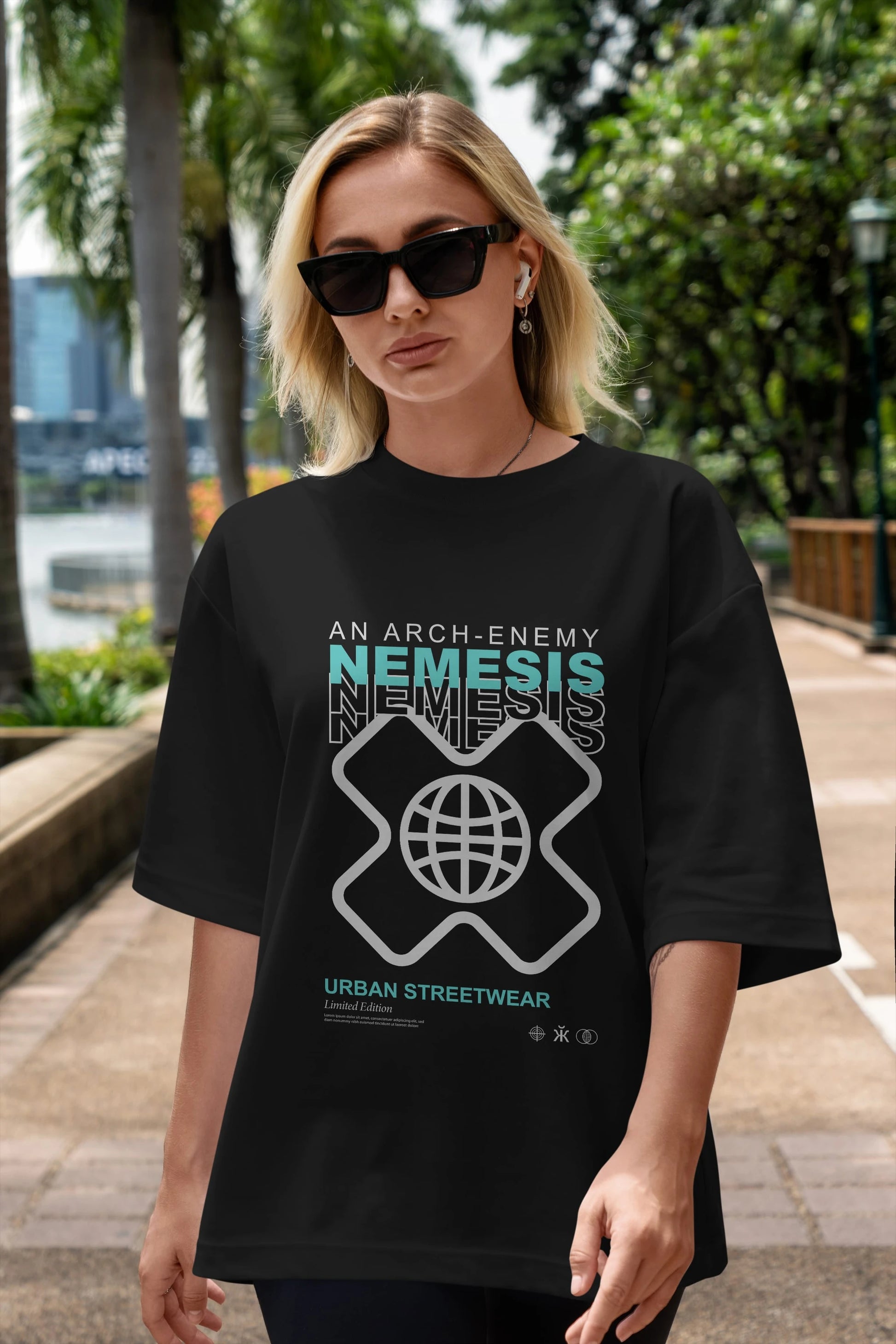 Nemesis Urban Ön Baskılı Oversize t-shirt Erkek Kadın Unisex
