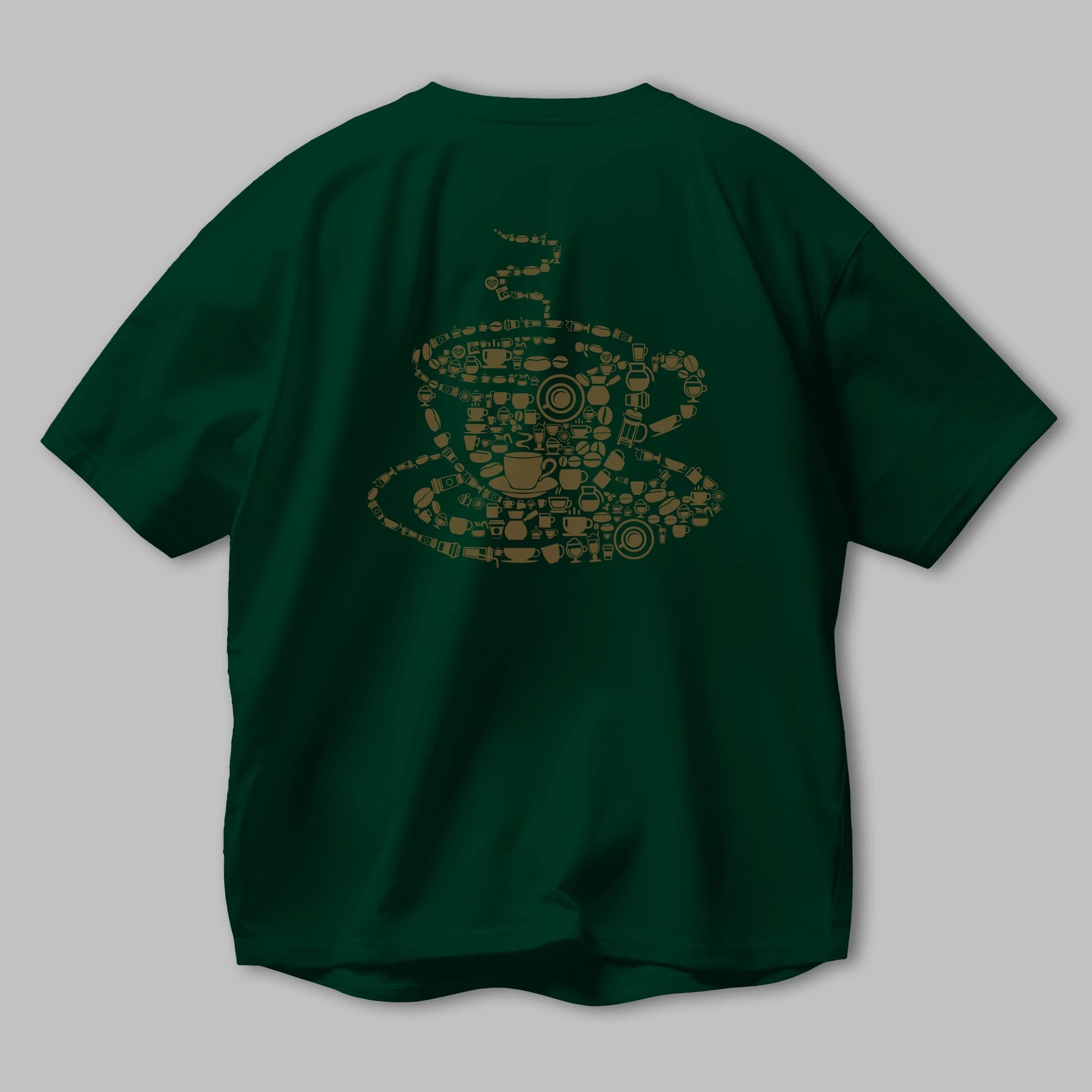 Coffee Arka Baskılı Oversize t-shirt %100 pamuk Erkek Kadın Unisex