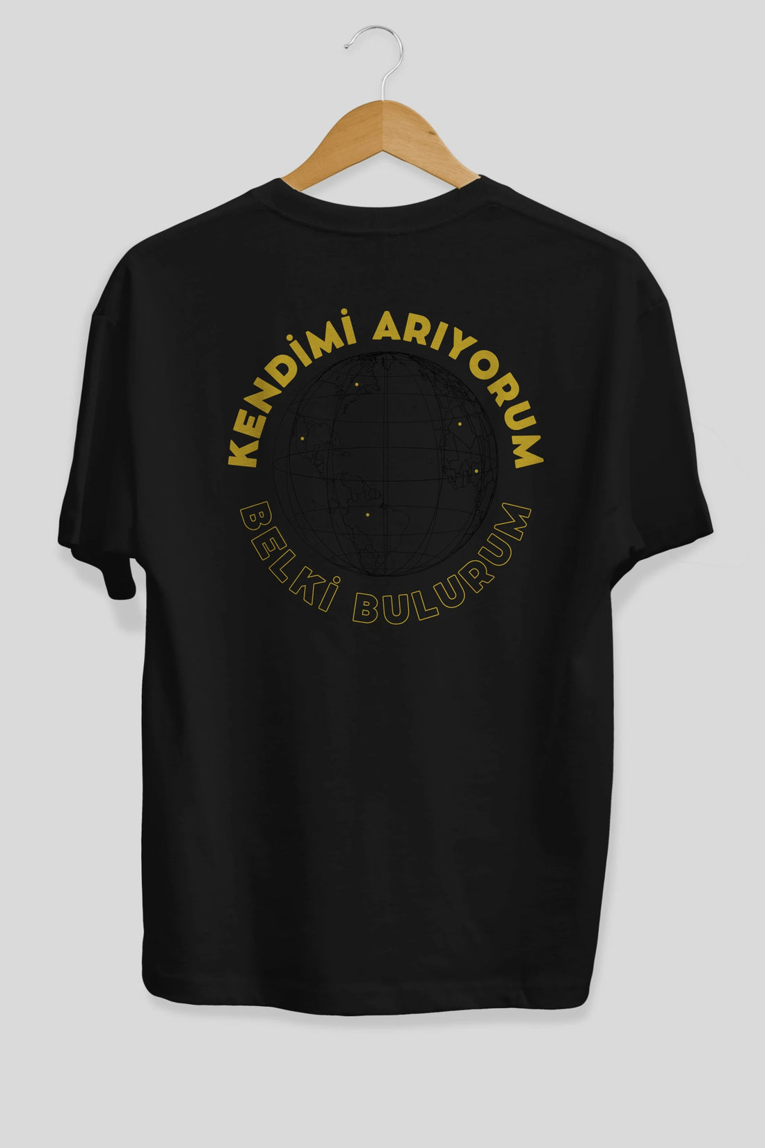 Kendimi Arıyorum Yazılı Arka Baskılı Oversize t-shirt Erkek Kadın Unisex