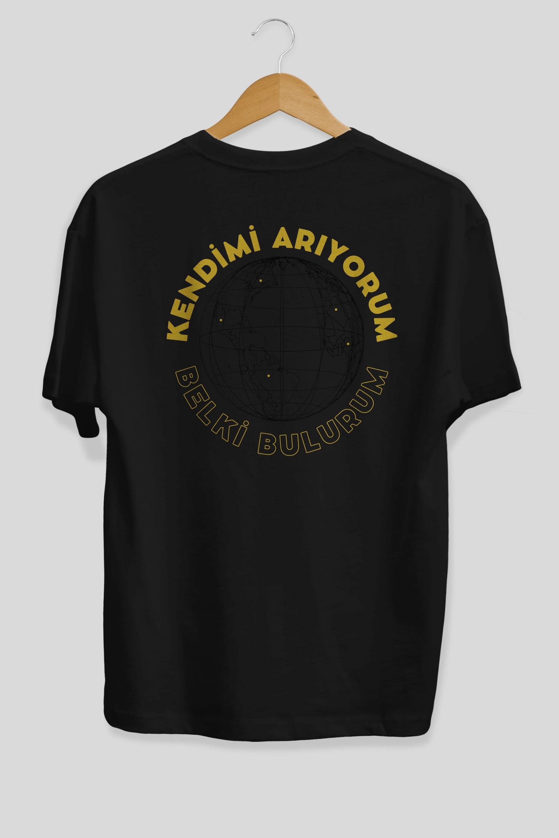 Kendimi Arıyorum Yazılı Arka Baskılı Oversize t-shirt Erkek Kadın Unisex