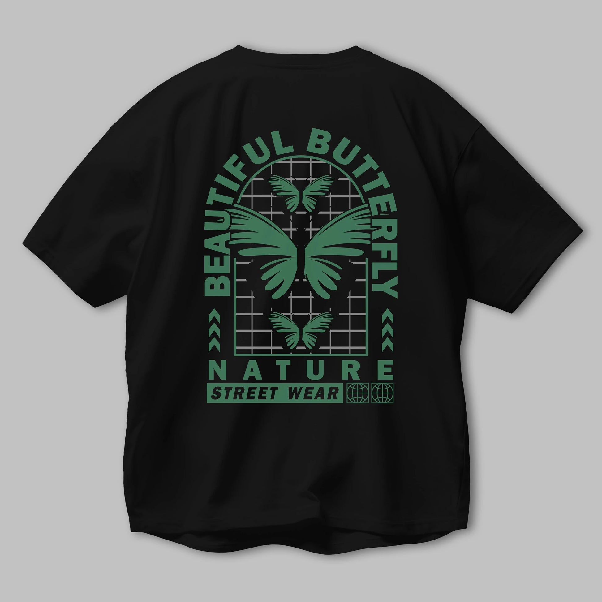 Beautiful Butterfly Arka Baskılı Oversize t-shirt Erkek Kadın Unisex
