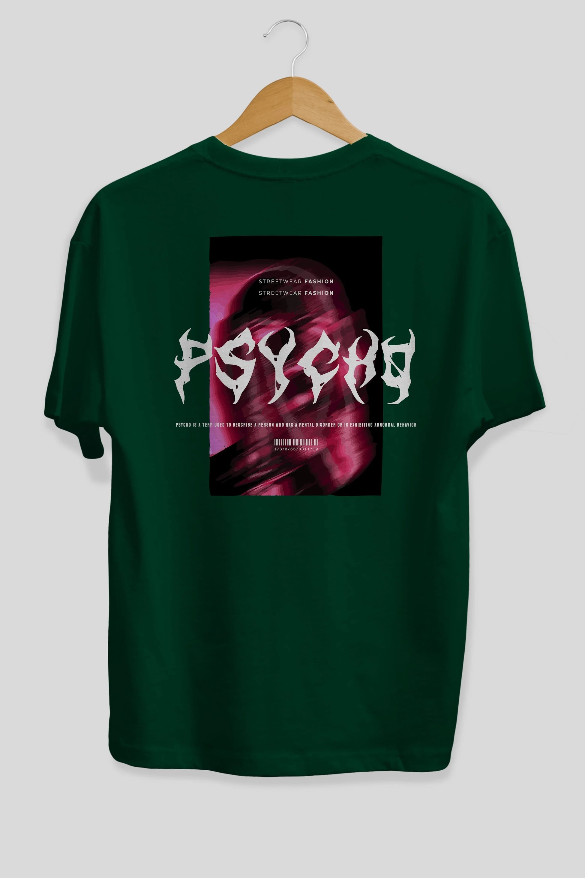 Psycho Streetwear Arka Baskılı Oversize t-shirt Erkek Kadın Unisex