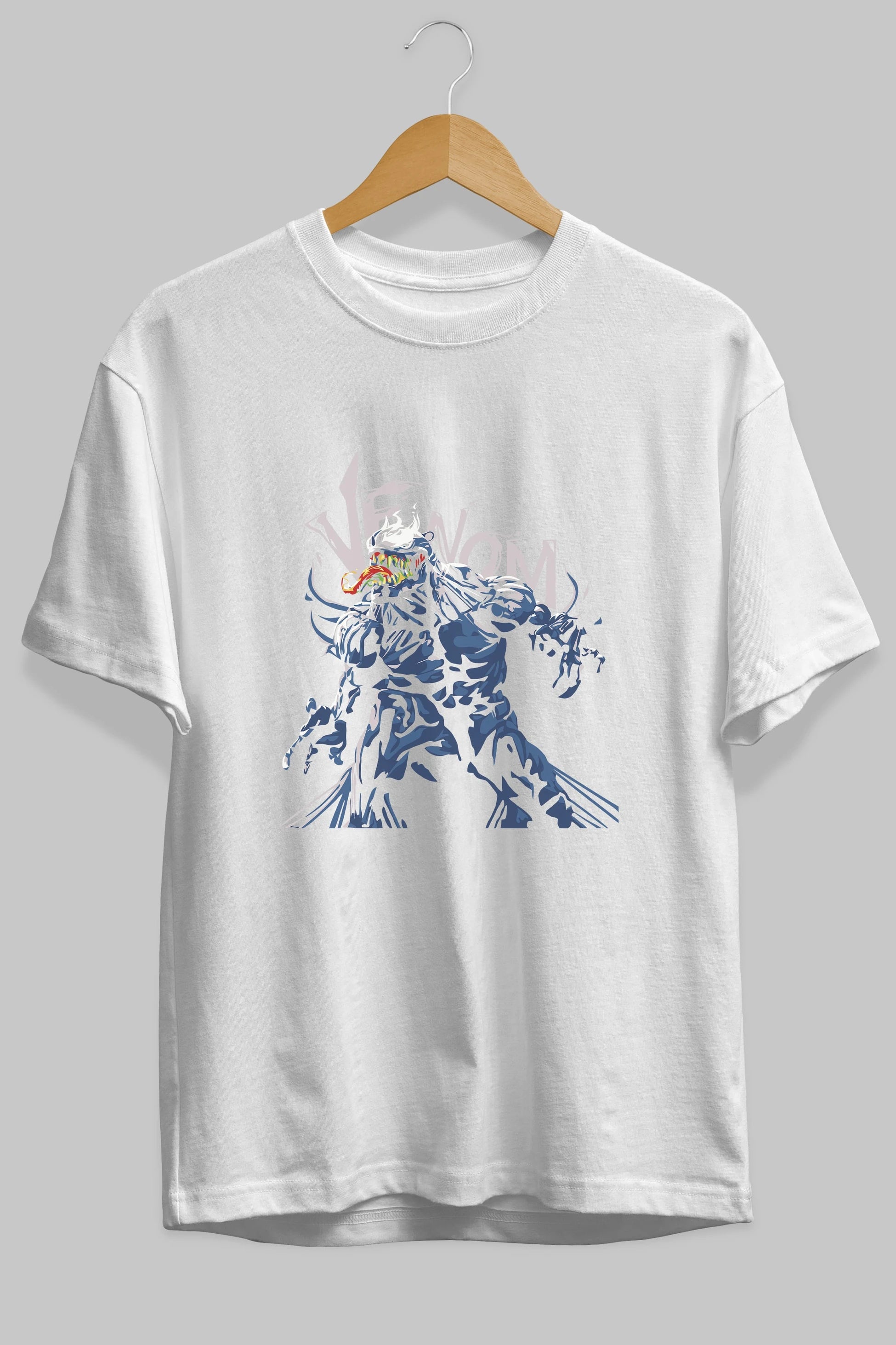 Venom (8) Ön Baskılı Oversize t-shirt Erkek Kadın Unisex %100 Pamuk Bisiklet Yaka tişort