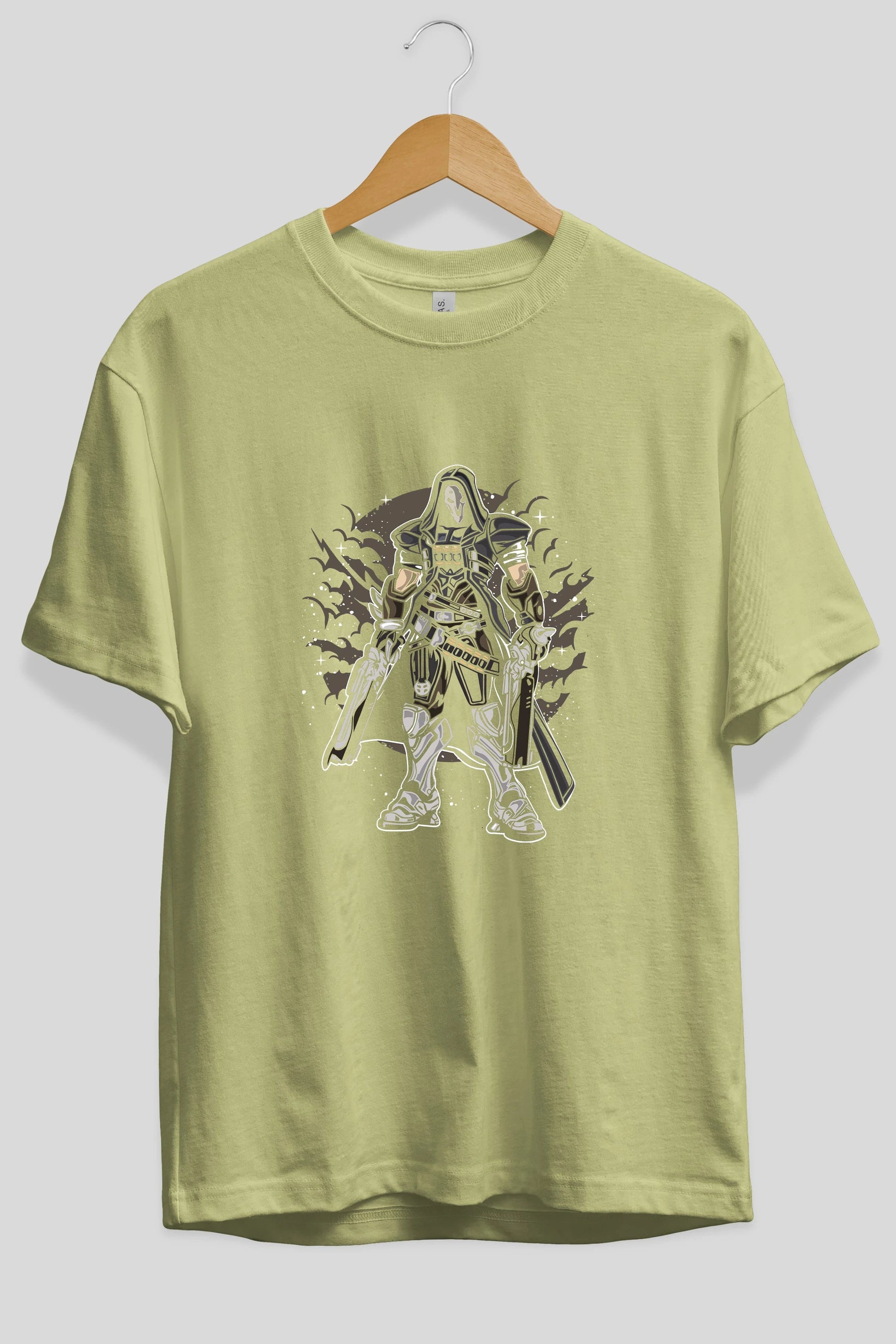 REAPER Ön Baskılı Oversize t-shirt Erkek Kadın Unisex %100 Pamuk tişort