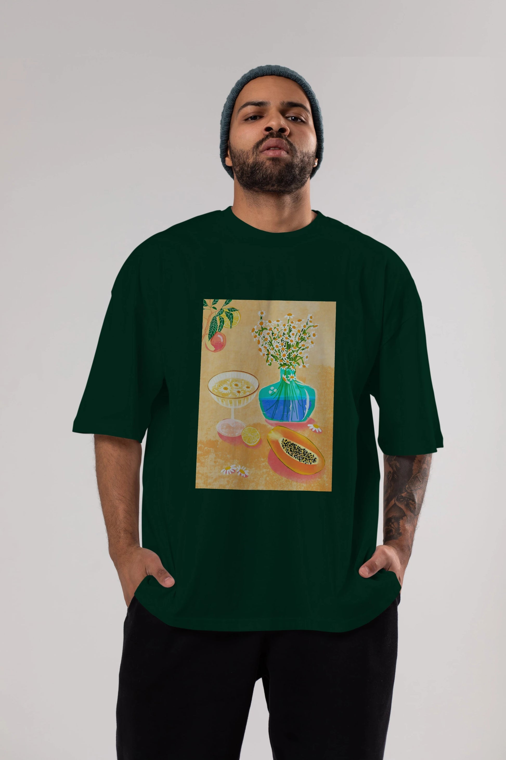 Cheers 2 Ön Baskılı Oversize t-shirt Erkek Kadın Unisex %100 Pamuk Bisiklet Yaka tişort