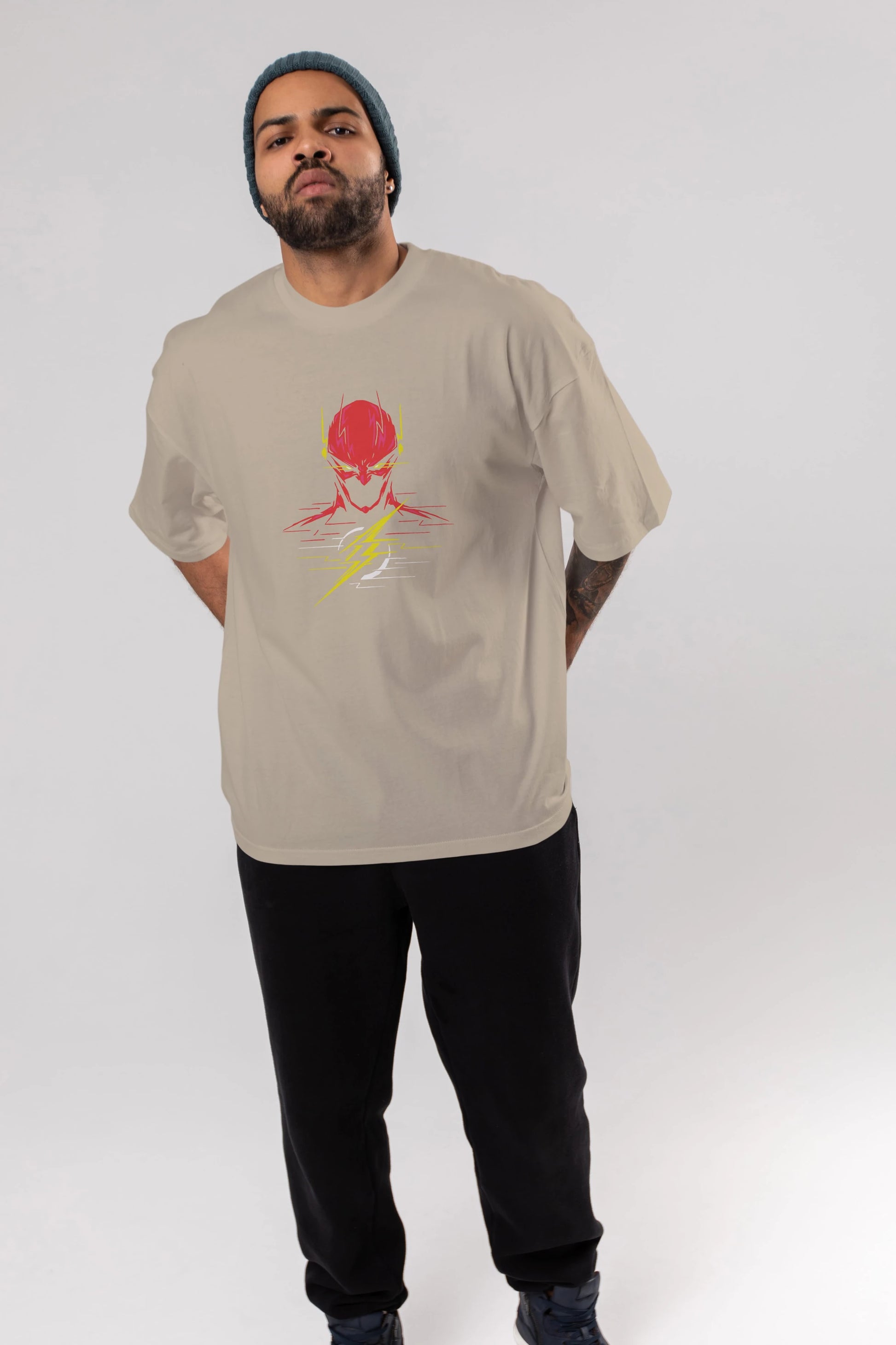 Flash Avengers (2) Ön Baskılı Oversize t-shirt Erkek Kadın Unisex %100 Pamuk Bisiklet Yaka tişort