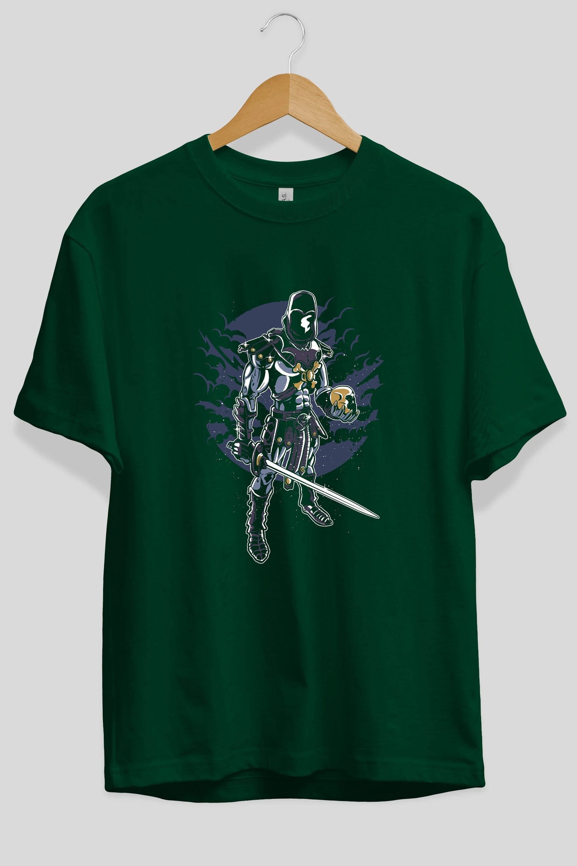 Skeleton King Ön Baskılı Oversize t-shirt Erkek Kadın Unisex %100 Pamuk tişort