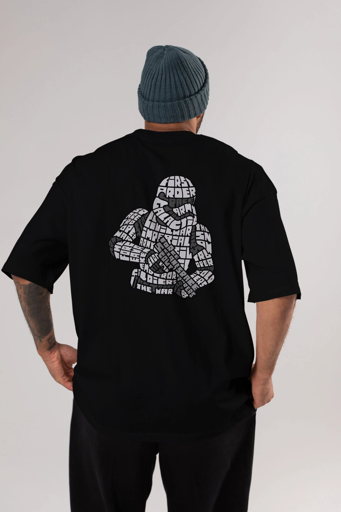 First Order Arka Baskılı Oversize t-shirt %100 pamuk Erkek Kadın Unisex