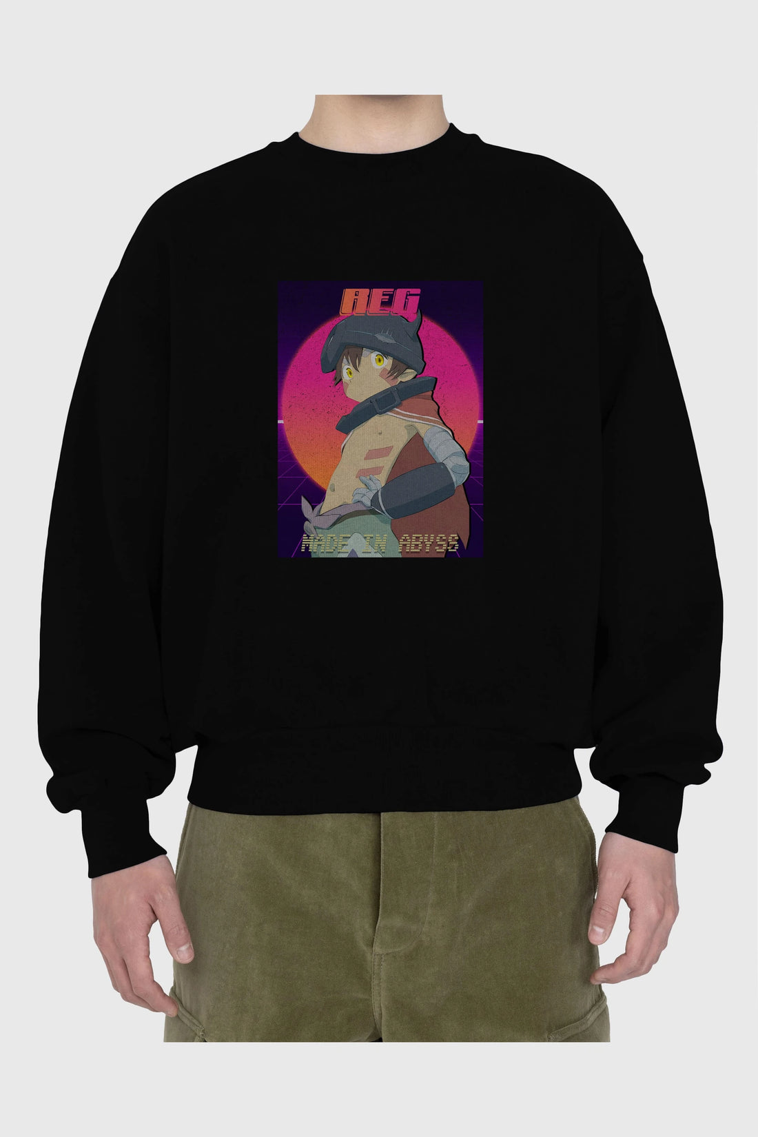 Reg 7 Anime Ön Baskılı Oversize Sweatshirt Erkek Kadın Unisex