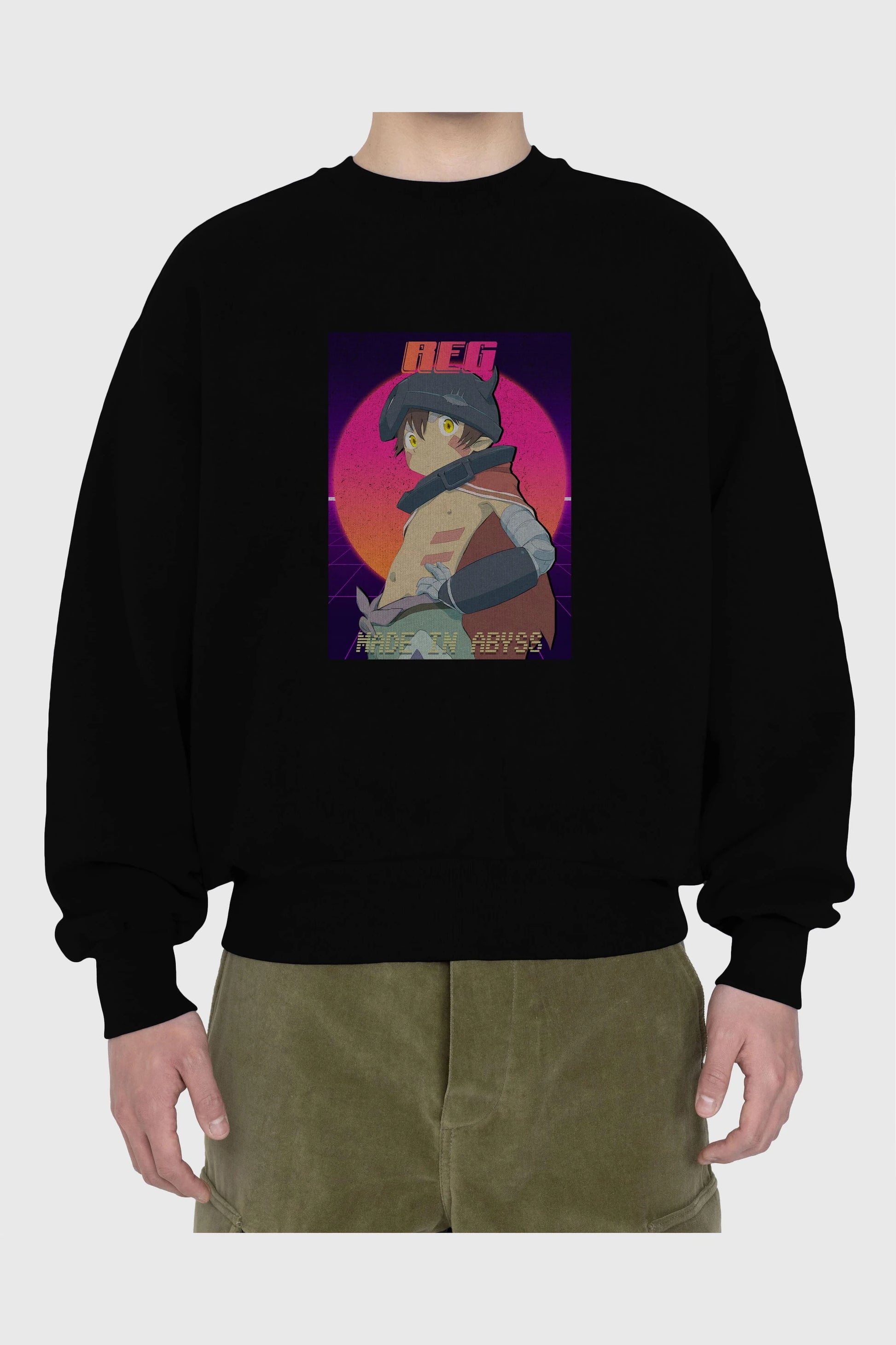 Reg 7 Anime Ön Baskılı Oversize Sweatshirt Erkek Kadın Unisex