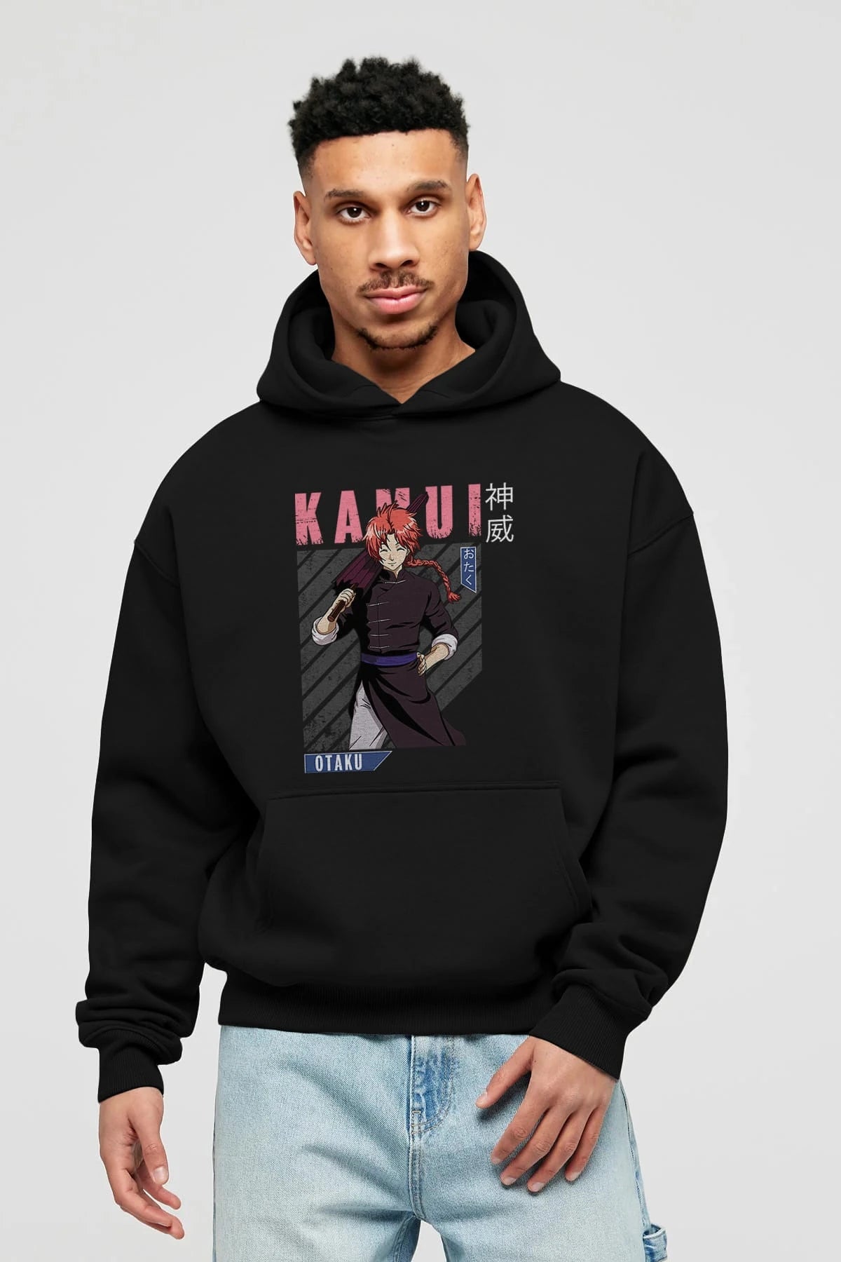 Kamui GINTAMA 1 Anime Ön Baskılı Hoodie Oversize Kapüşonlu Sweatshirt Erkek Kadın Unisex