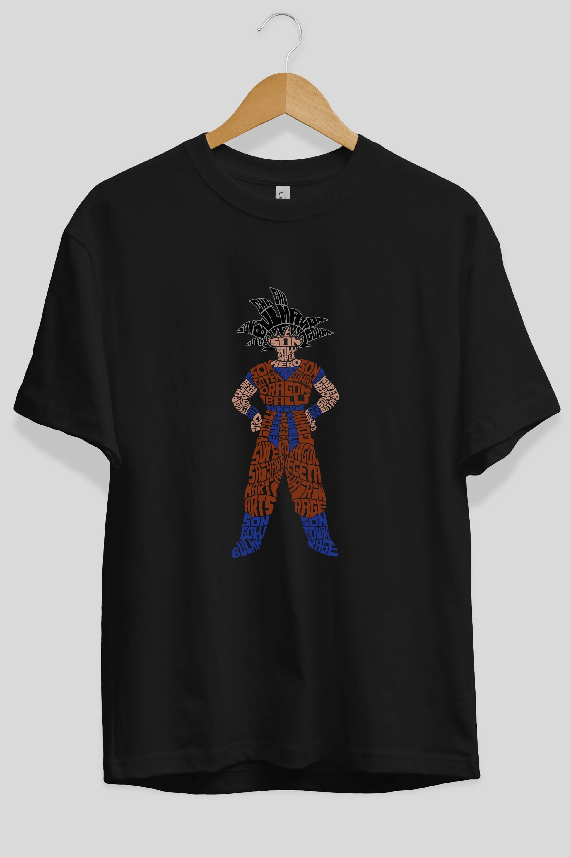 Goku Ön Baskılı Oversize t-shirt %100 pamuk Erkek Kadın Unisex