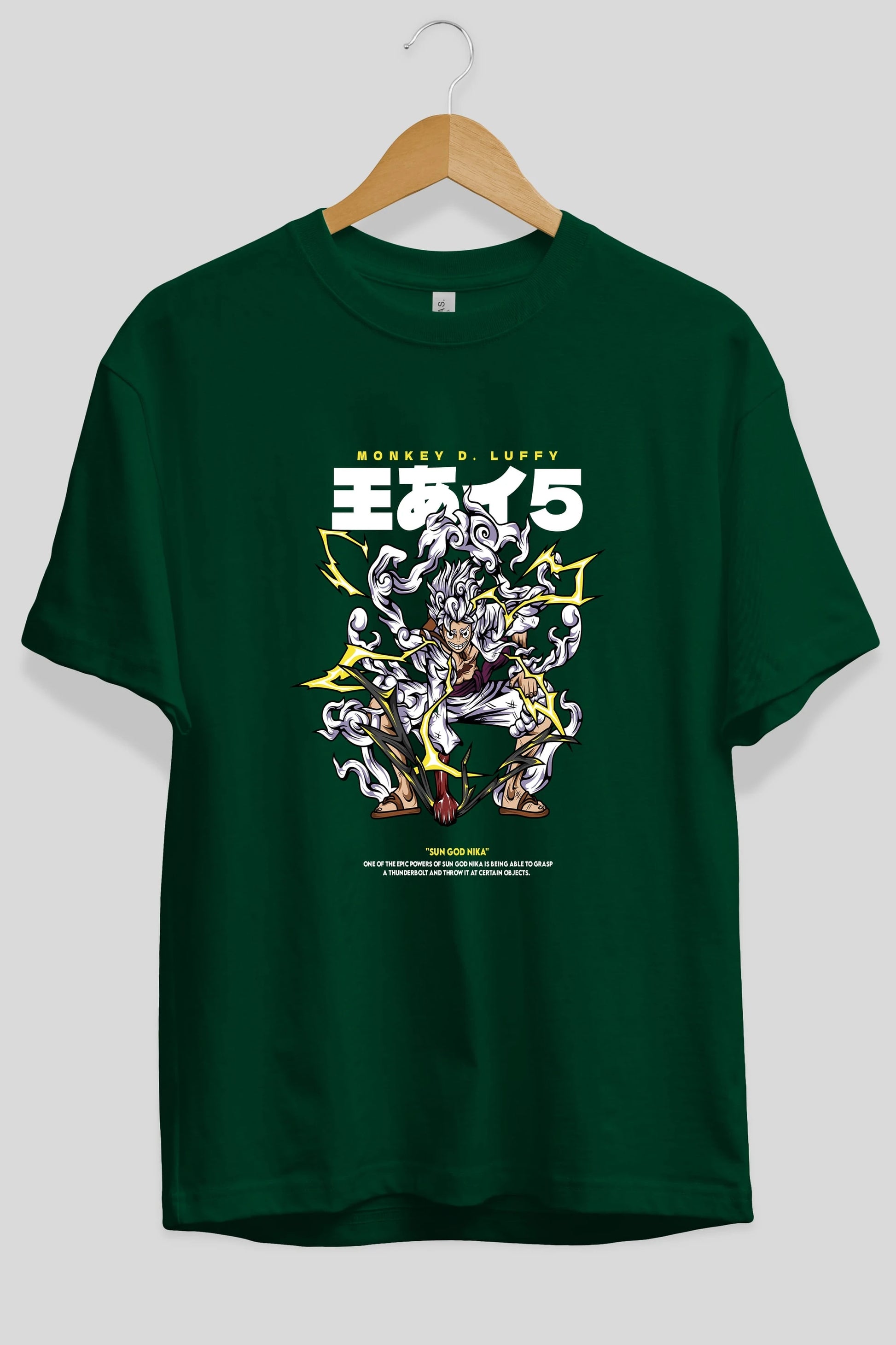 Monkey D. Luffy Anime Ön Baskılı Oversize t-shirt %100 pamuk Erkek Kadın Unisex
