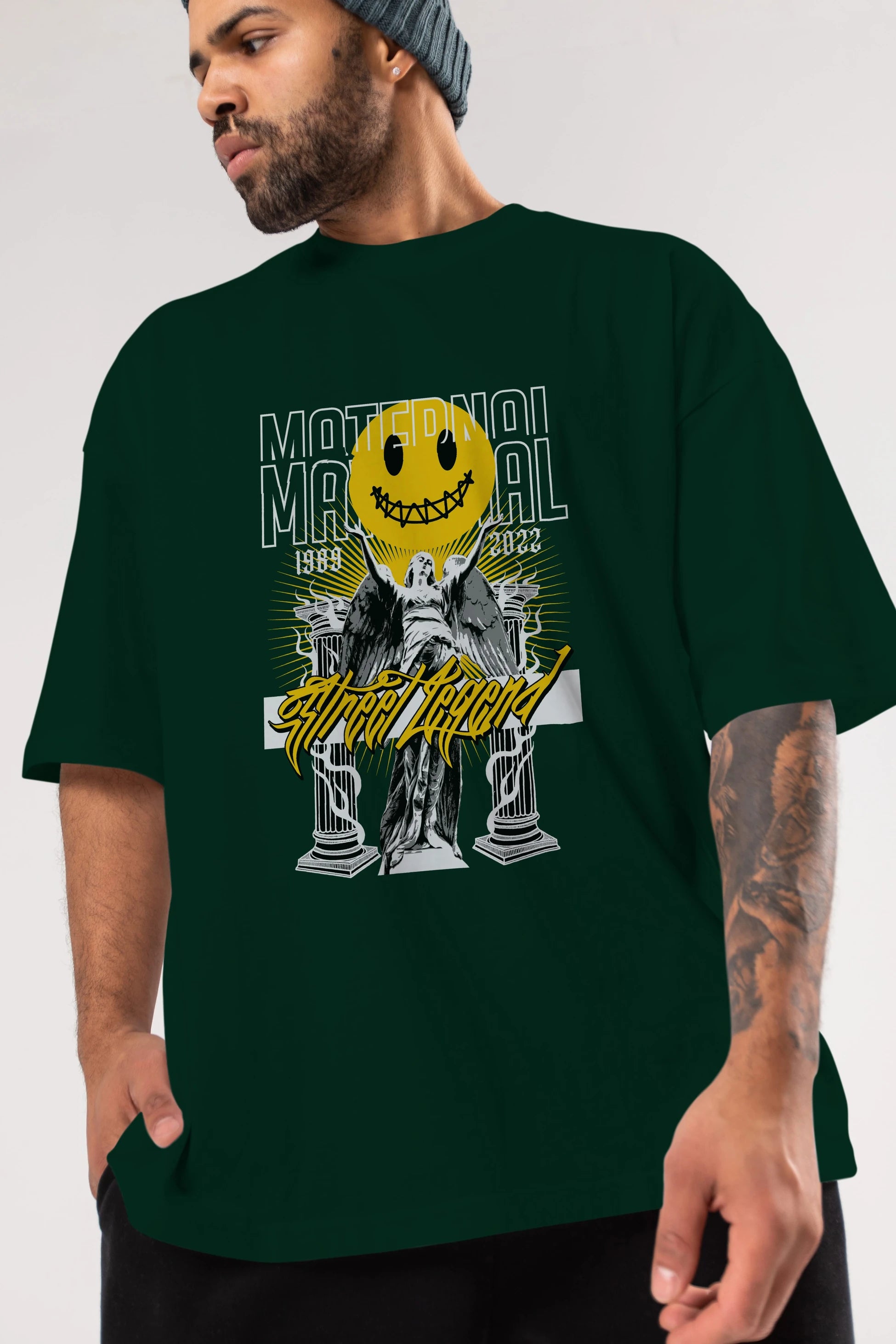 Maternal Street Legend Ön Baskılı Oversize t-shirt Erkek Kadın Unisex