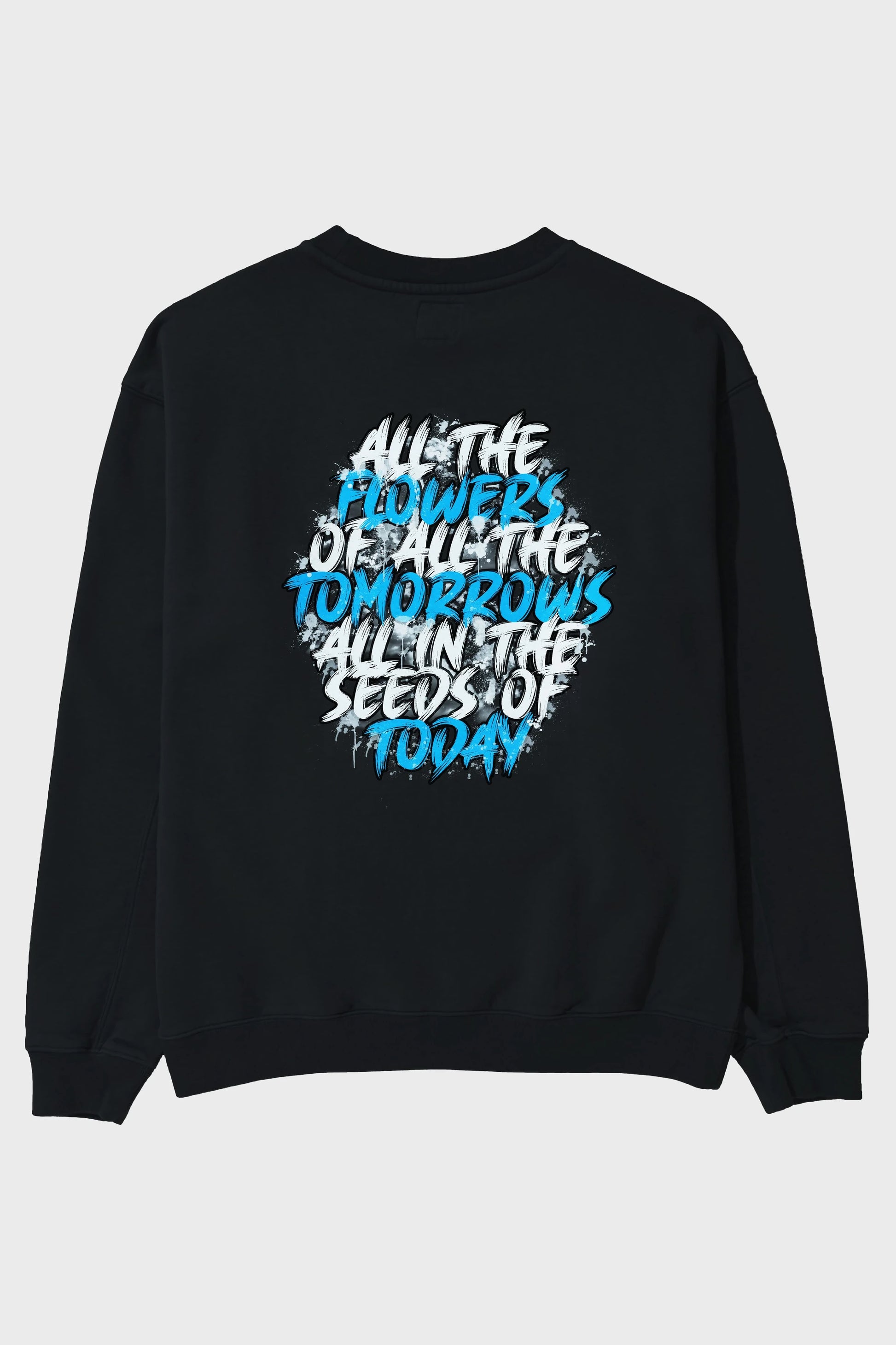 All The Flowers Arka Baskılı Oversize Sweatshirt Erkek Kadın Unisex