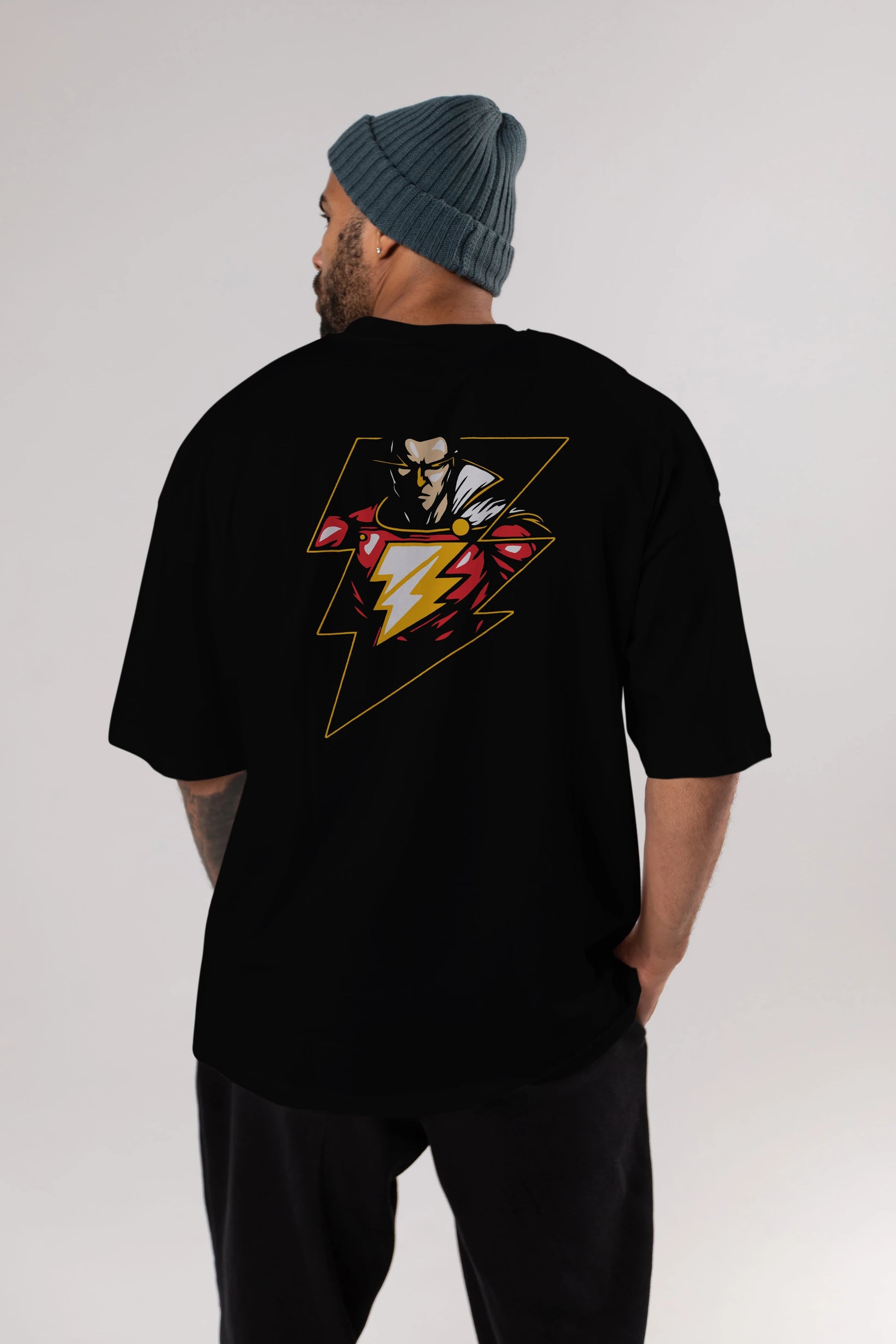 Flash Avengers (3) Arka Baskılı Oversize t-shirt Erkek Kadın Unisex %100 Pamuk Bisiklet Yaka tişort