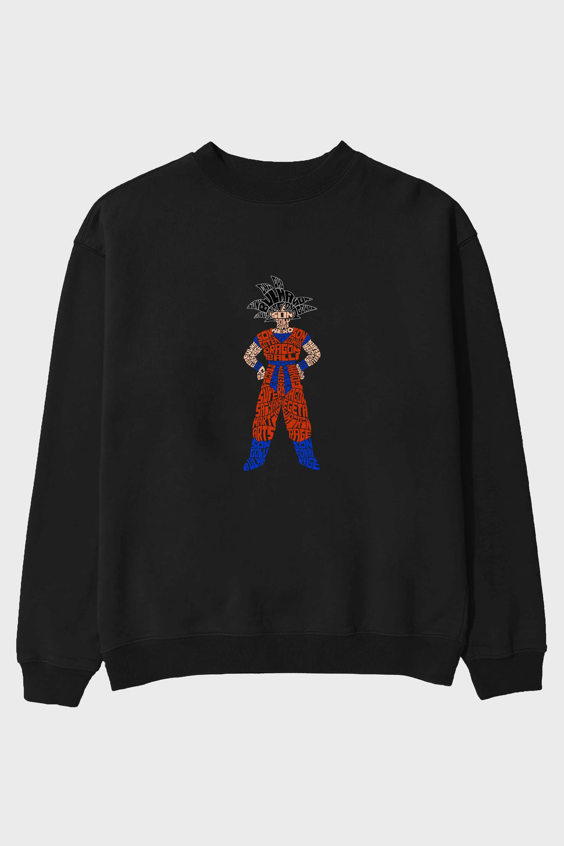 Goku Ön Baskılı Oversize Sweatshirt Erkek Kadın Unisex