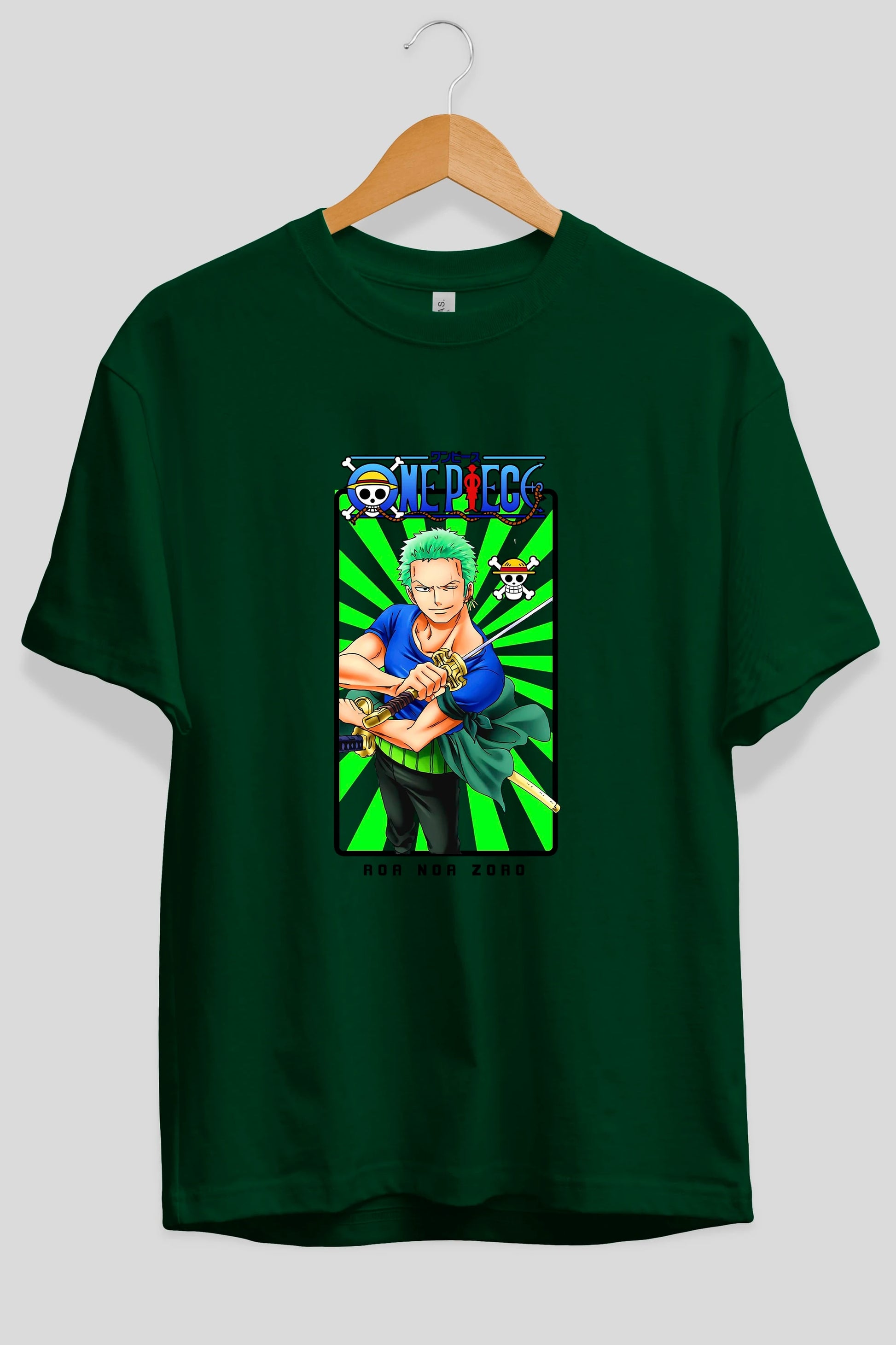 Roronoa Zoro 6 Anime Ön Baskılı Oversize t-shirt Erkek Kadın Unisex
