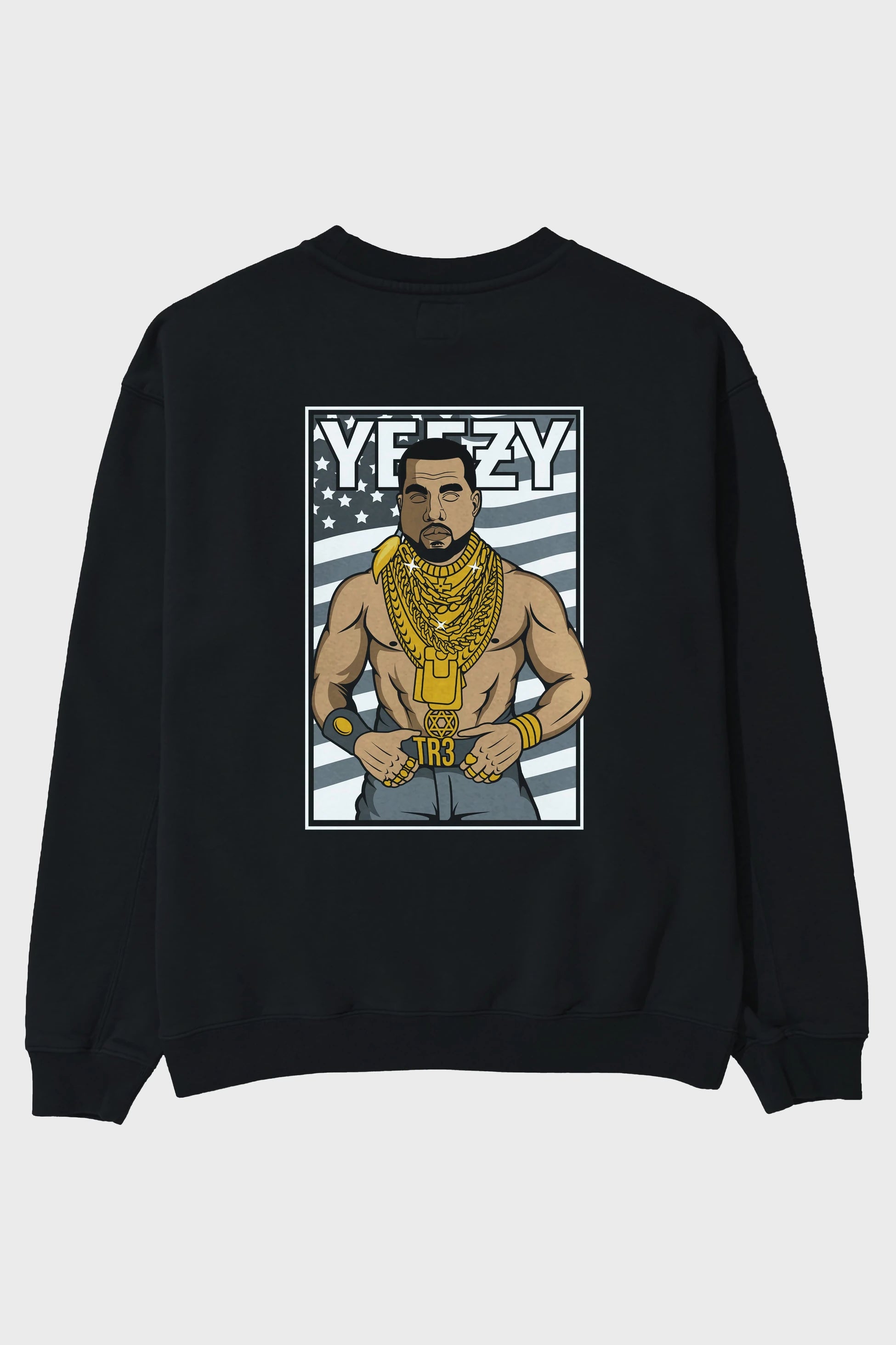 Mr.T Arka Baskılı Oversize Sweatshirt Erkek Kadın Unisex