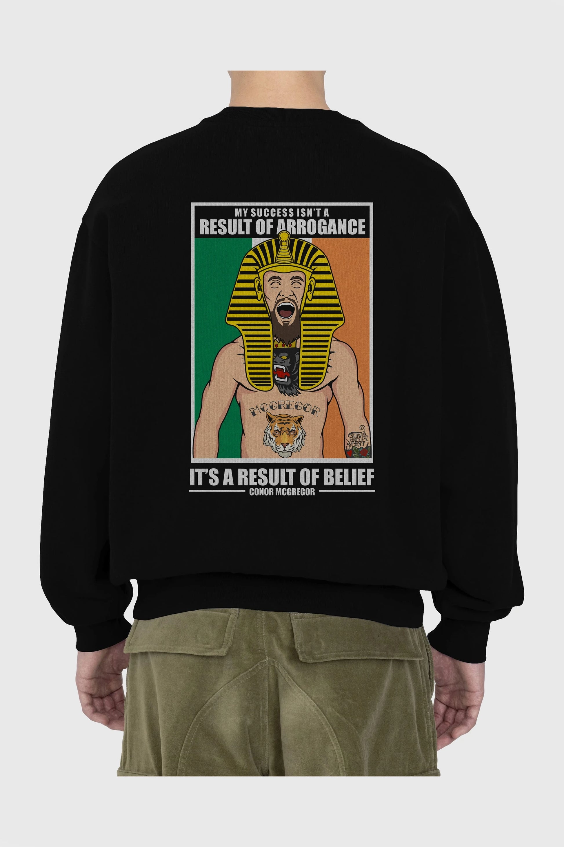 McGregor Pharaoh Arka Baskılı Oversize Sweatshirt Erkek Kadın Unisex