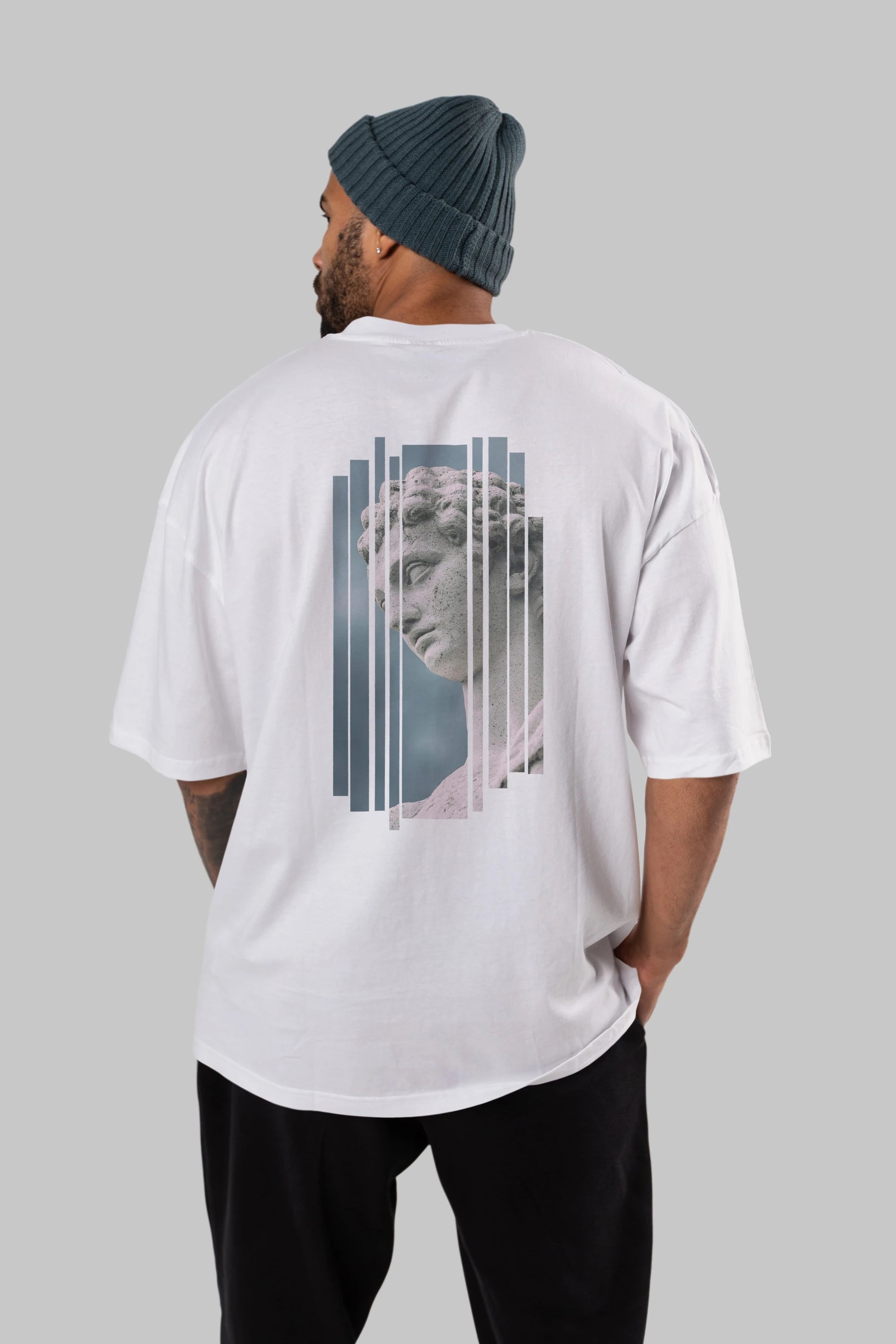 Aesthetic Sculpture Art Arka Baskılı Oversize t-shirt Erkek Kadın Unisex