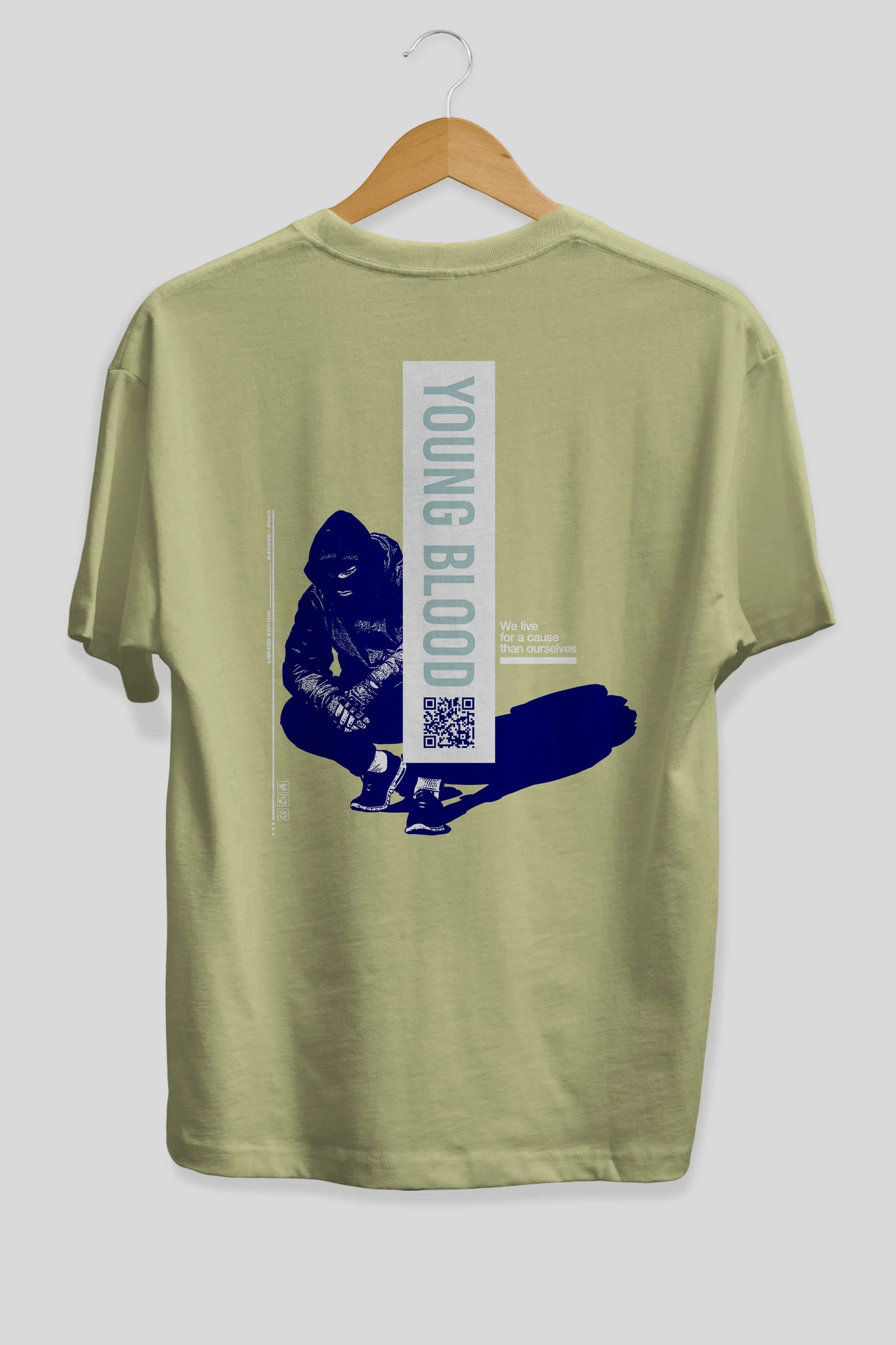 Young Blood Arka Baskılı Oversize t-shirt Erkek Kadın Unisex