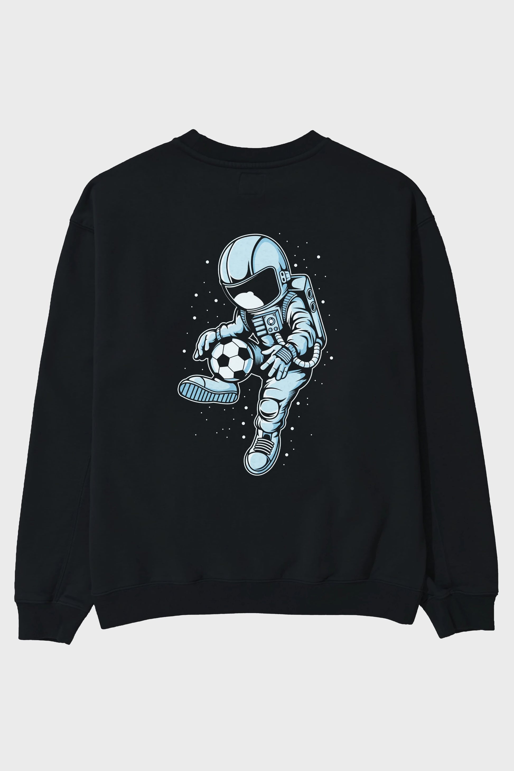 Astronaut Soccer Player Arka Baskılı Oversize Sweatshirt Erkek Kadın Unisex