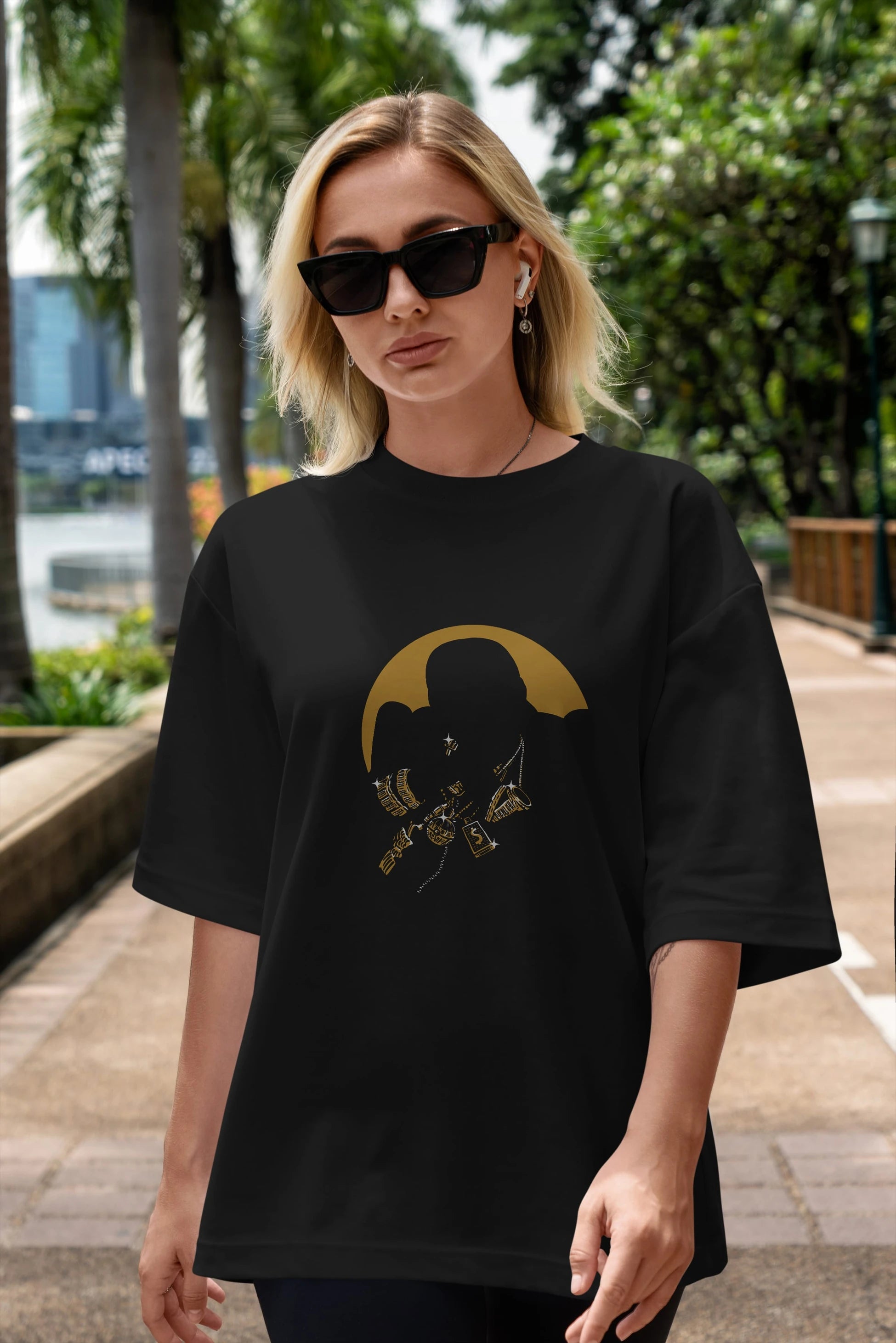 Trooper Dee Jay Ön Baskılı Oversize t-shirt Erkek Kadın Unisex %100 Pamuk tişort