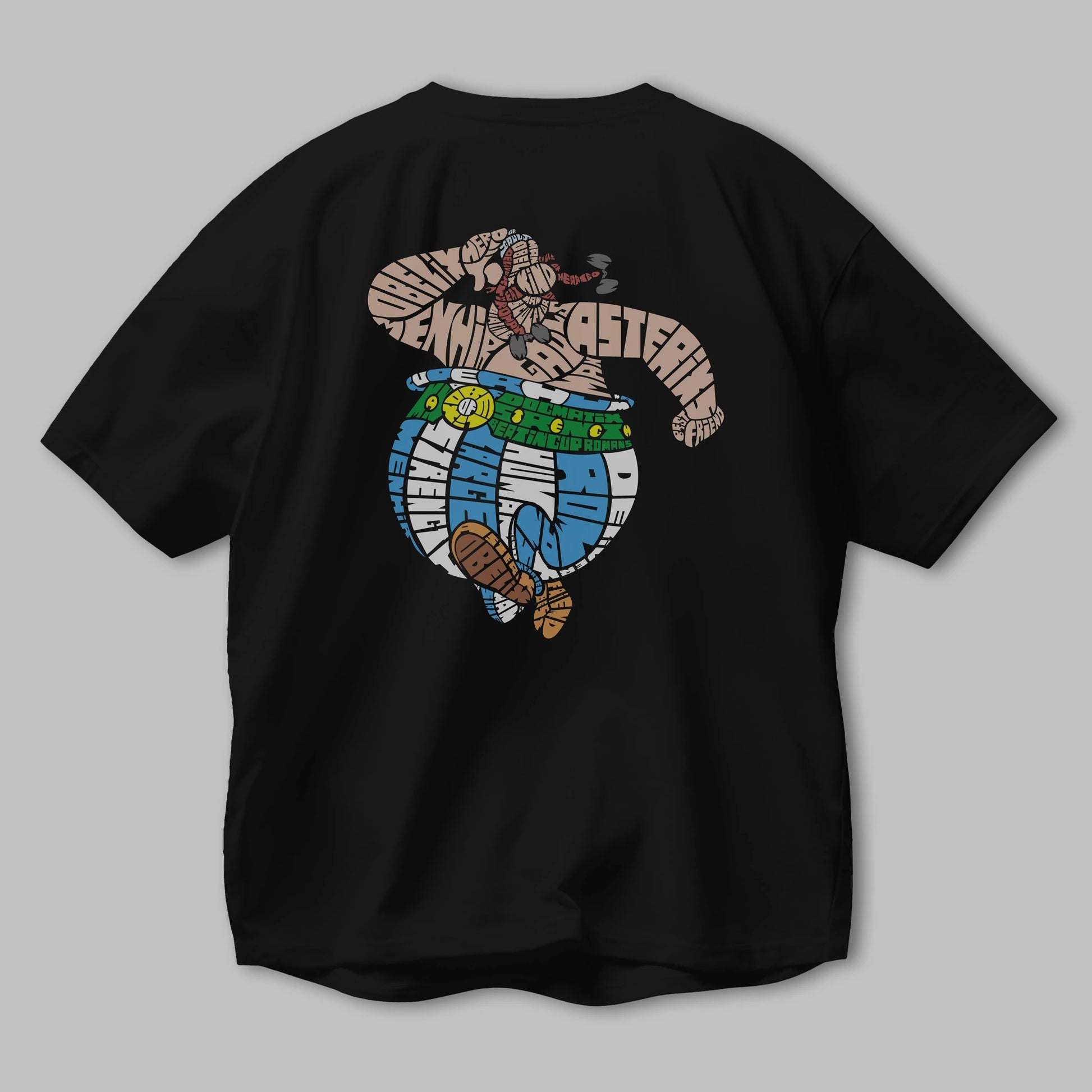 Obelix Arka Baskılı Oversize t-shirt %100 pamuk Erkek Kadın Unisex