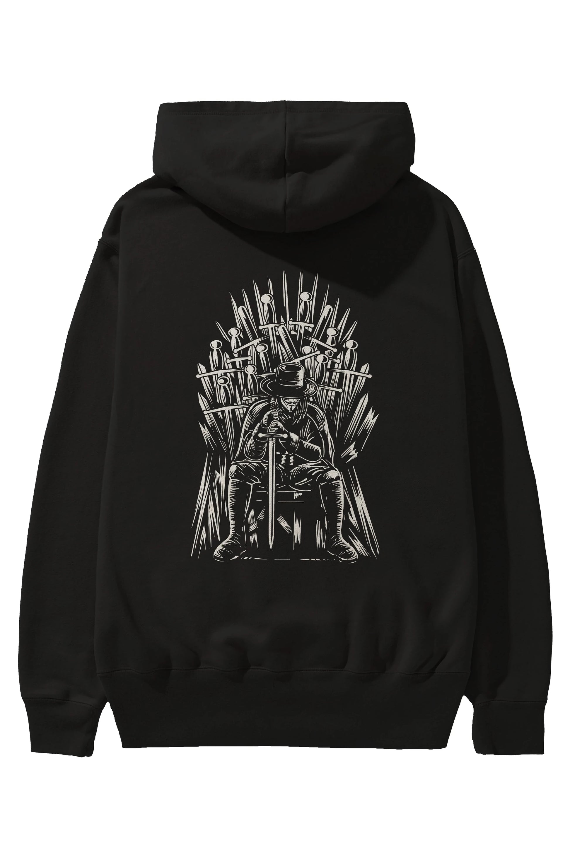 The Thrones Of Vendetta Arka Baskılı Hoodie Oversize Kapüşonlu Sweatshirt Erkek Kadın Unisex