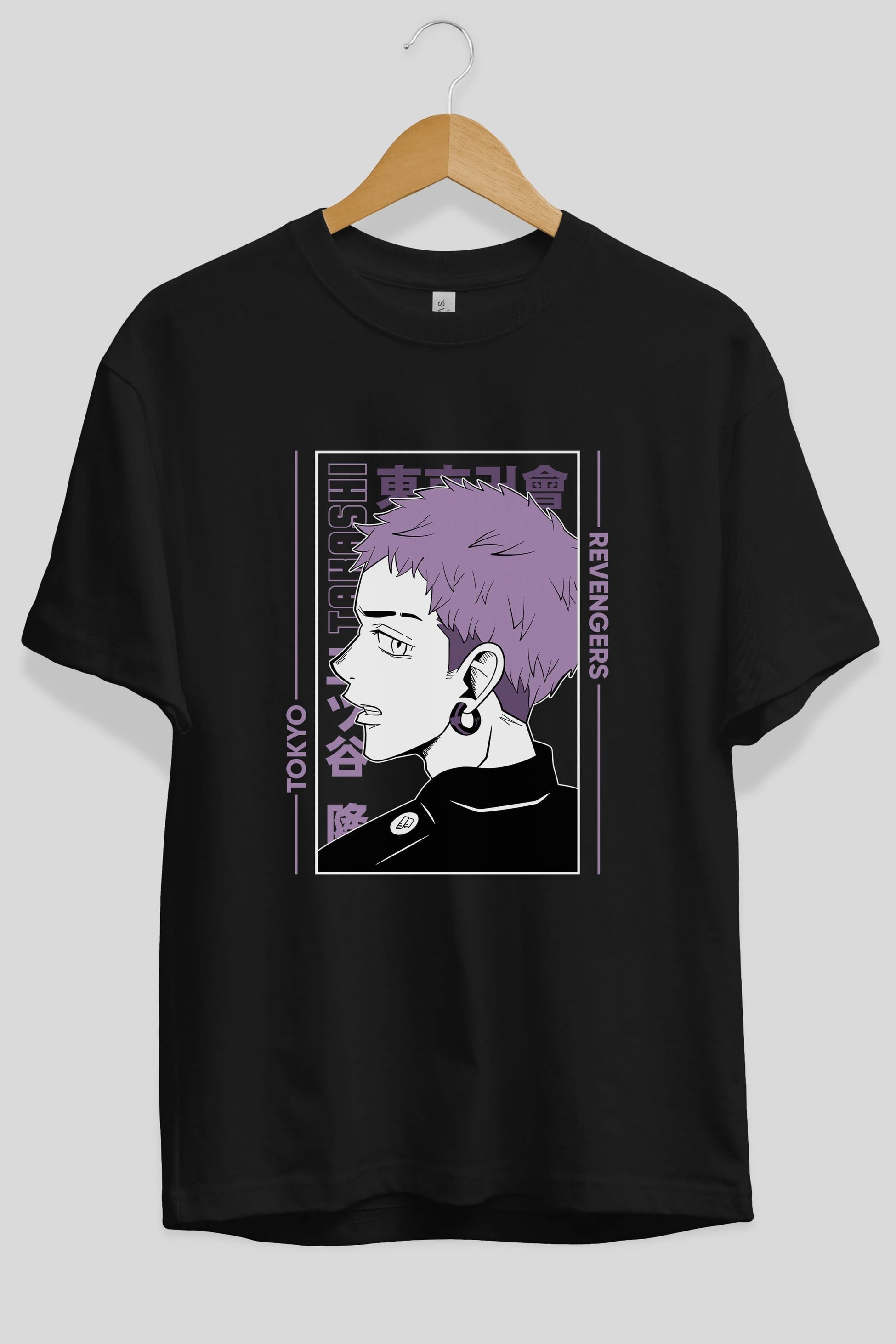 Takashi Mitsuya Anime Ön Baskılı Oversize t-shirt %100 pamuk Erkek Kadın Unisex