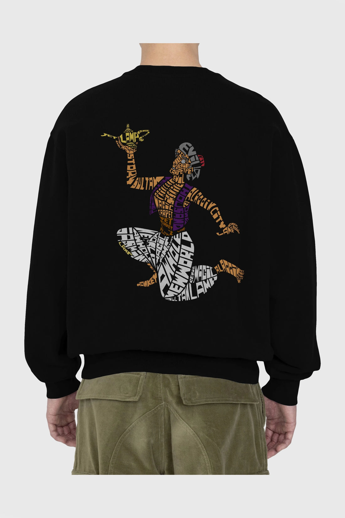 Aladdin Arka Baskılı Oversize Sweatshirt Erkek Kadın Unisex