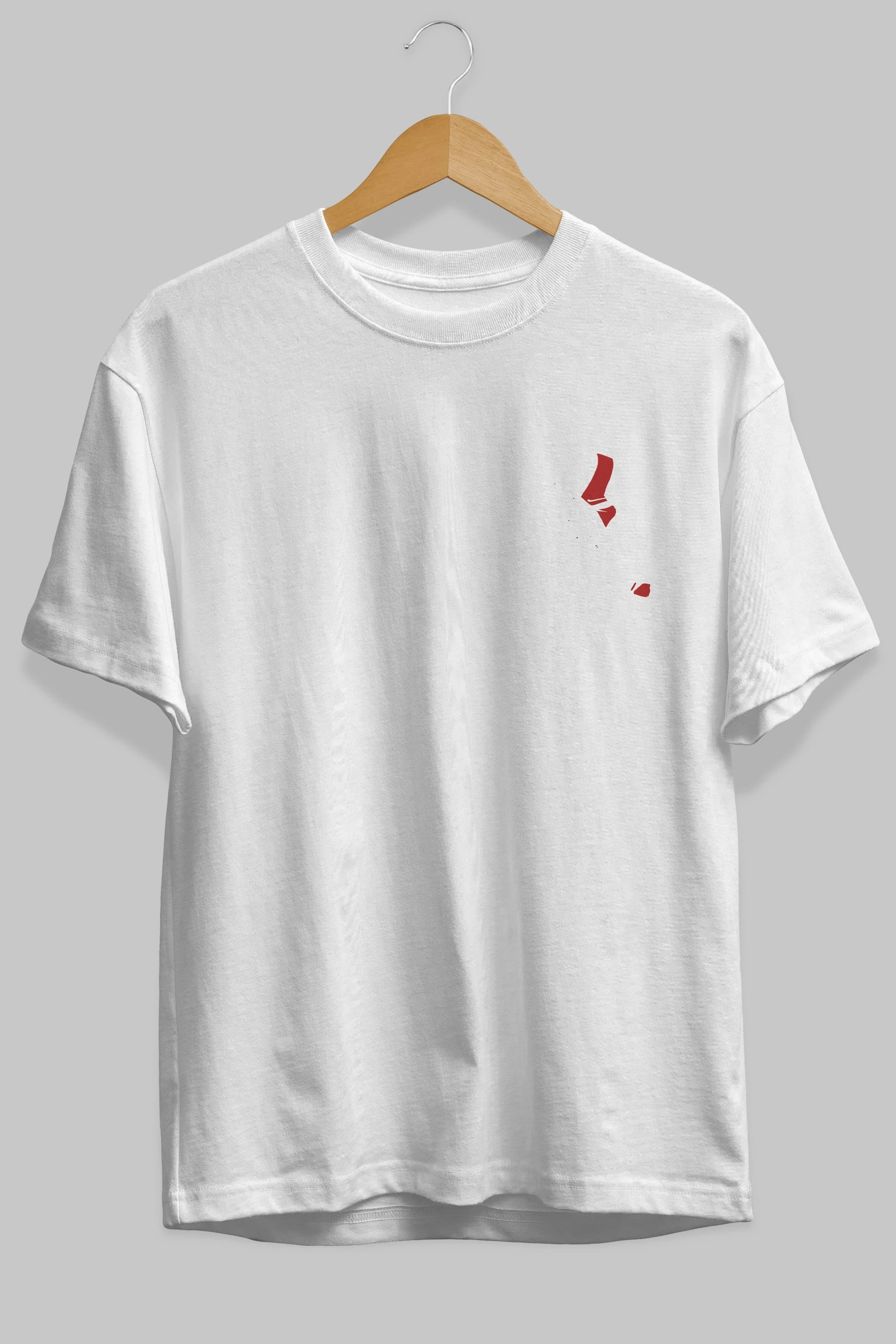 The God of War Ön Sol Baskılı Oversize t-shirt Erkek Kadın Unisex %100 Pamuk Bisiklet Yaka tişort