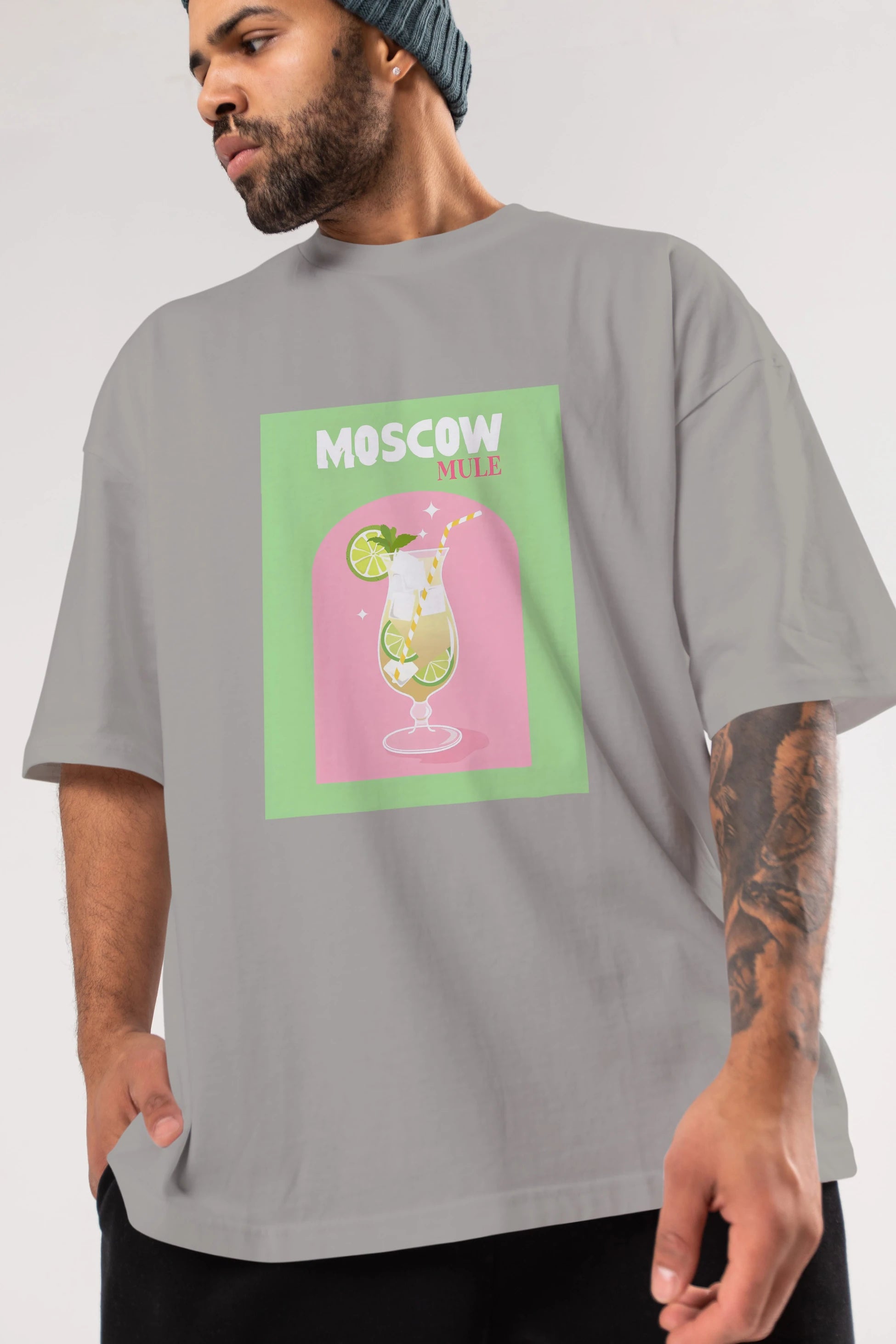 Moscow Mule 5 Ön Baskılı Oversize t-shirt Erkek Kadın Unisex %100 Pamuk Bisiklet Yaka tişort