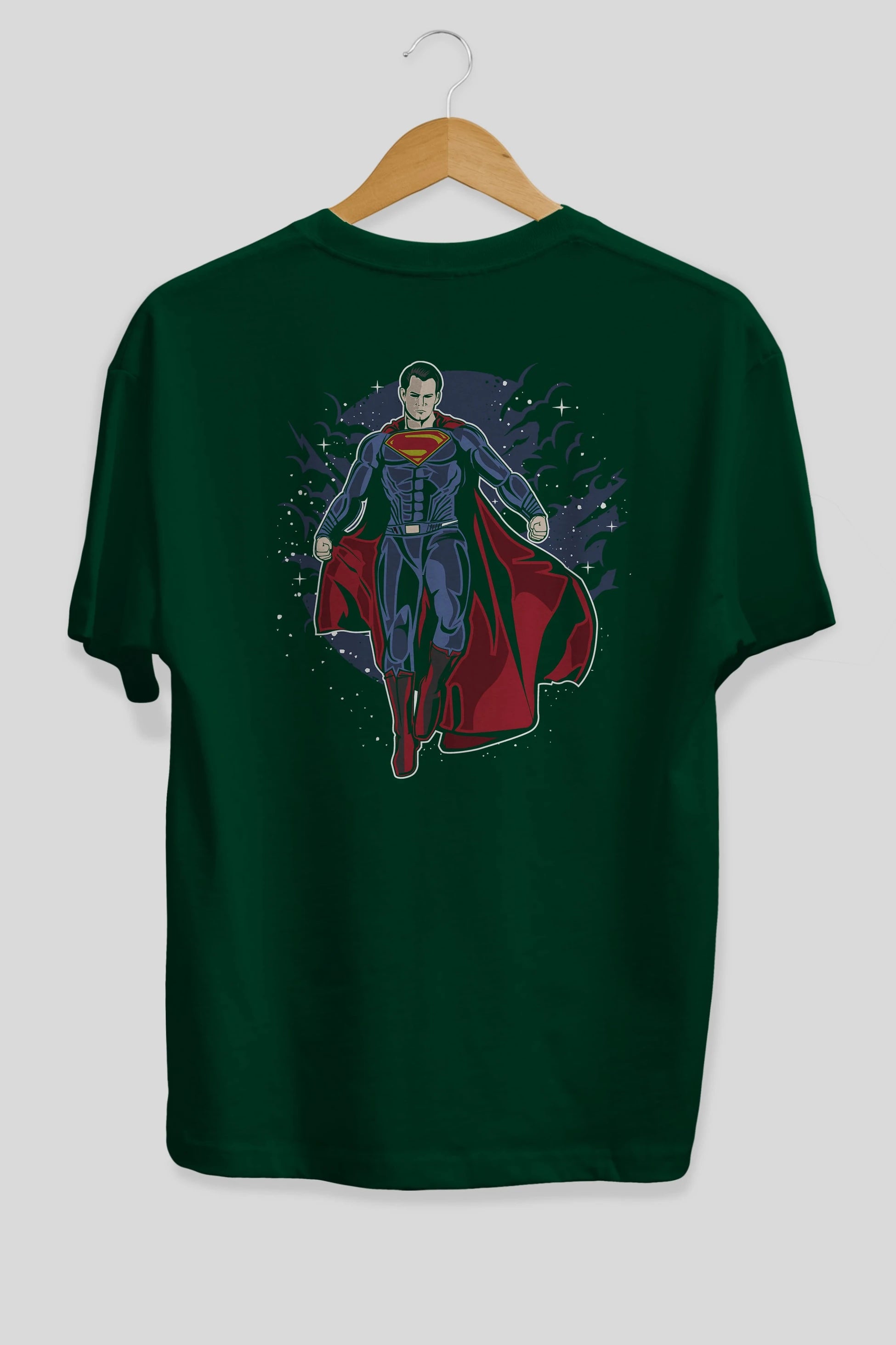 SUPERMAN Arka Baskılı Oversize t-shirt Erkek Kadın Unisex %100 Pamuk