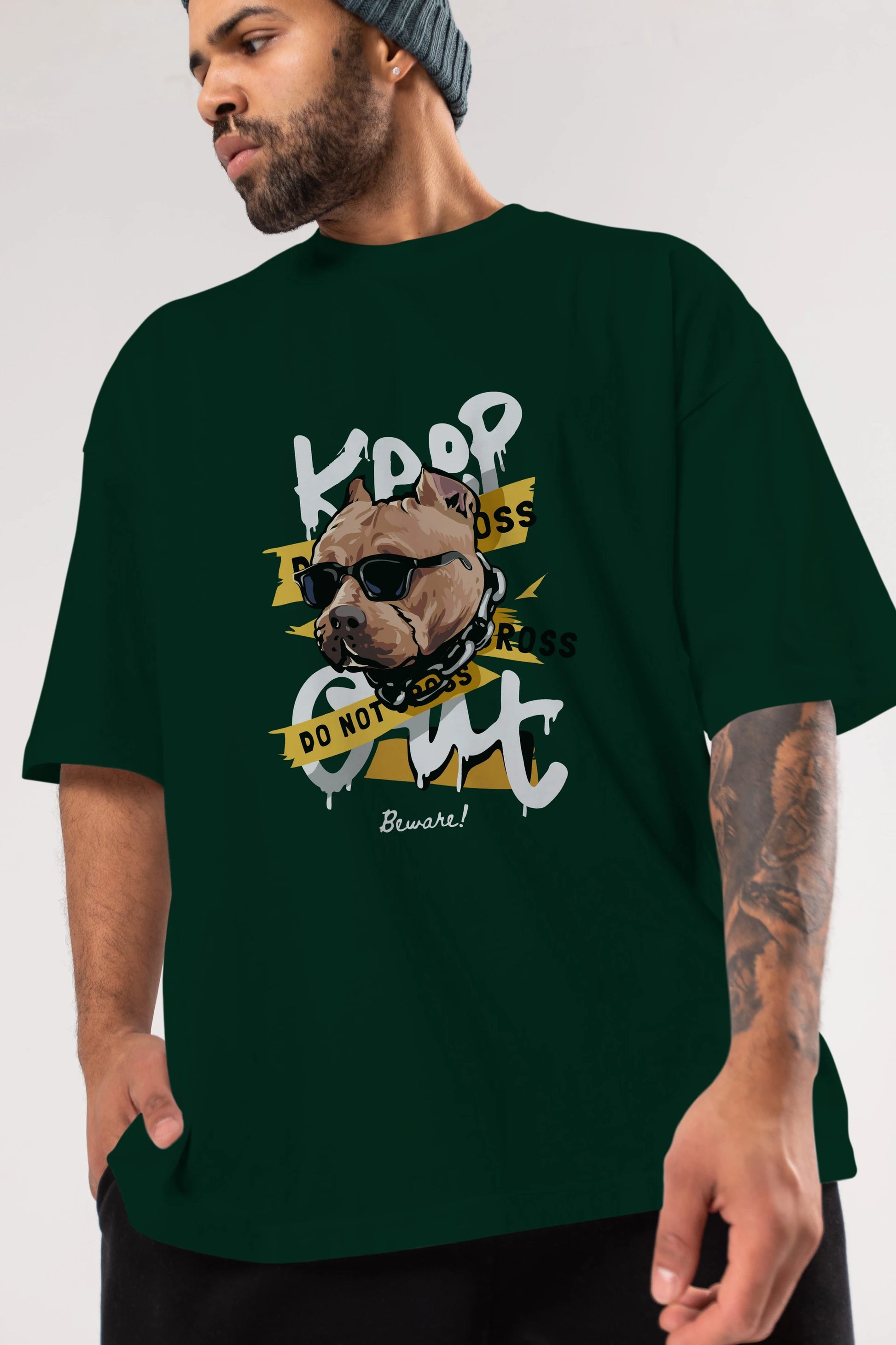 Teddy Bear Keep Ön Baskılı Oversize t-shirt Erkek Kadın Unisex %100 Pamuk