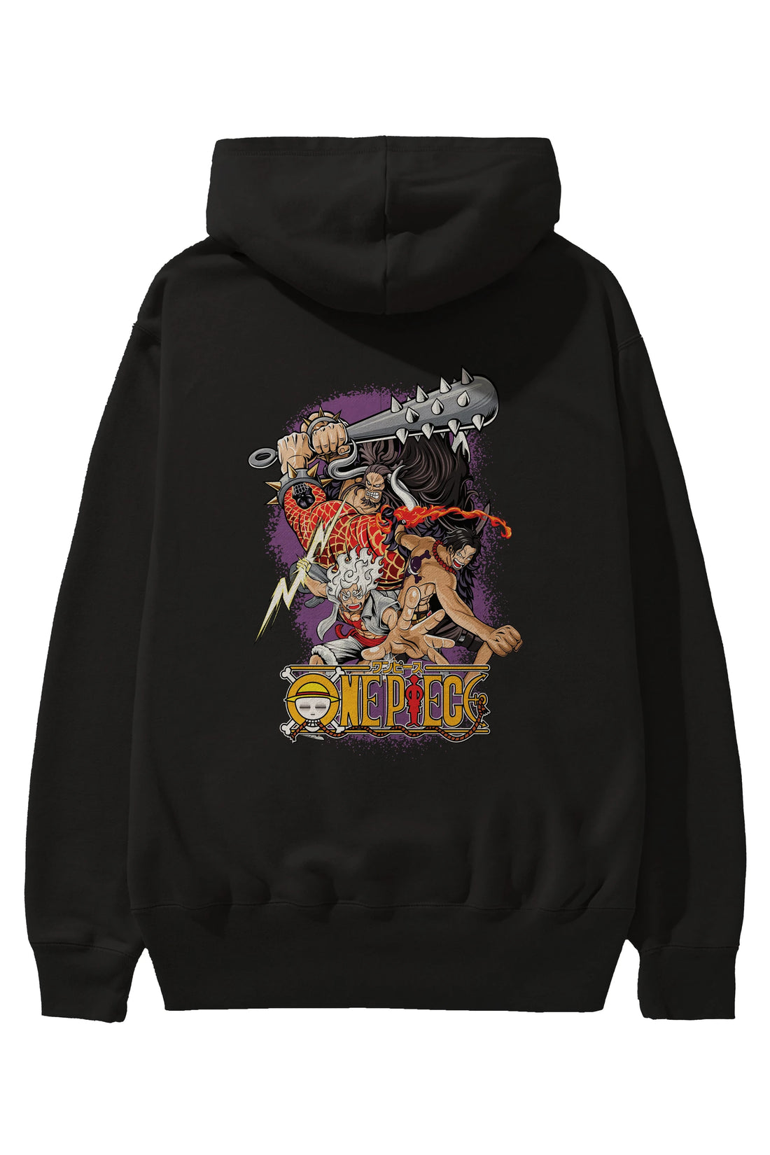 ONE PIECE (6) Anime Arka Baskılı Hoodie Oversize Kapüşonlu Sweatshirt Erkek Kadın Unisex