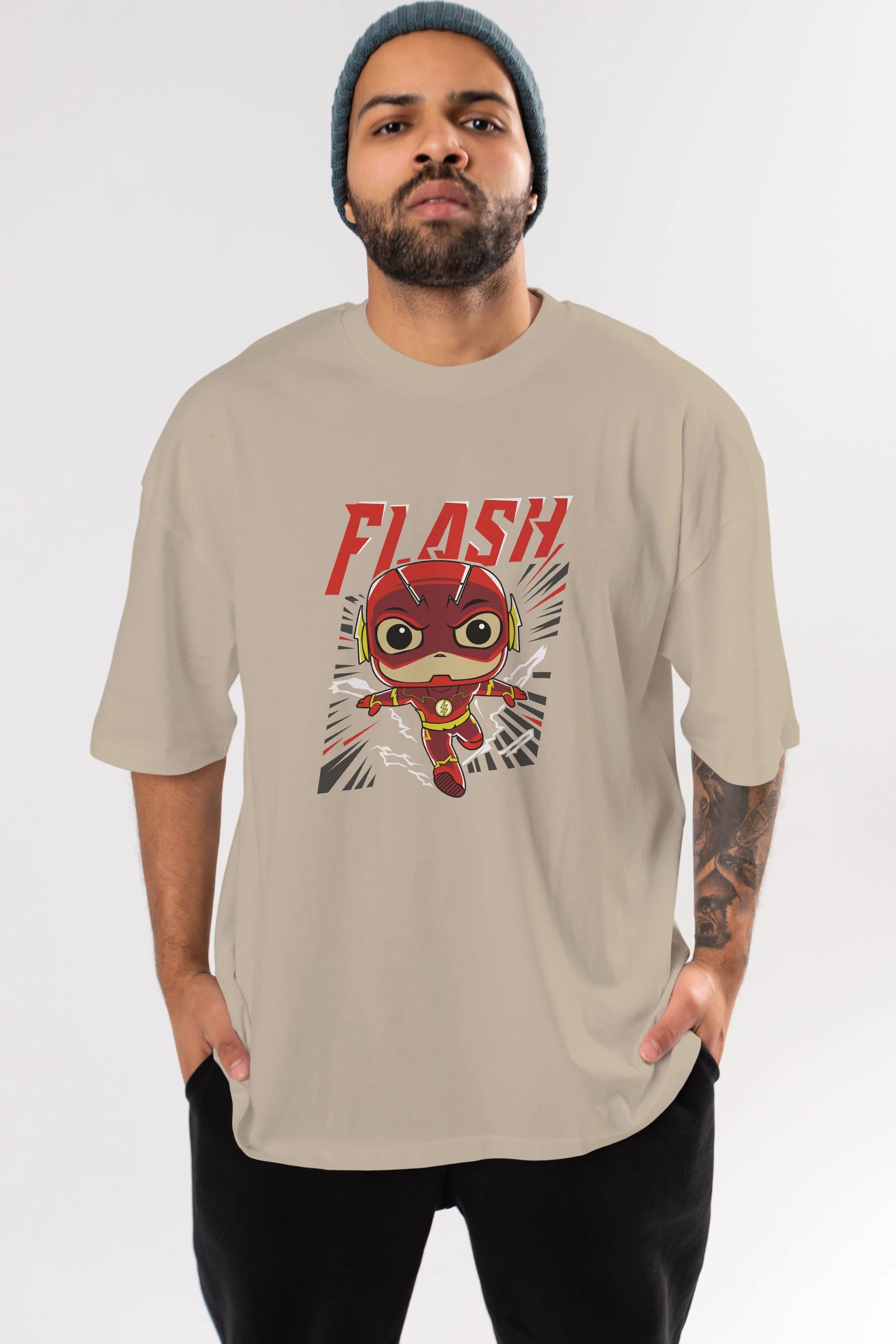 Flash Avengers (4) Ön Baskılı Oversize t-shirt Erkek Kadın Unisex %100 Pamuk Bisiklet Yaka tişort