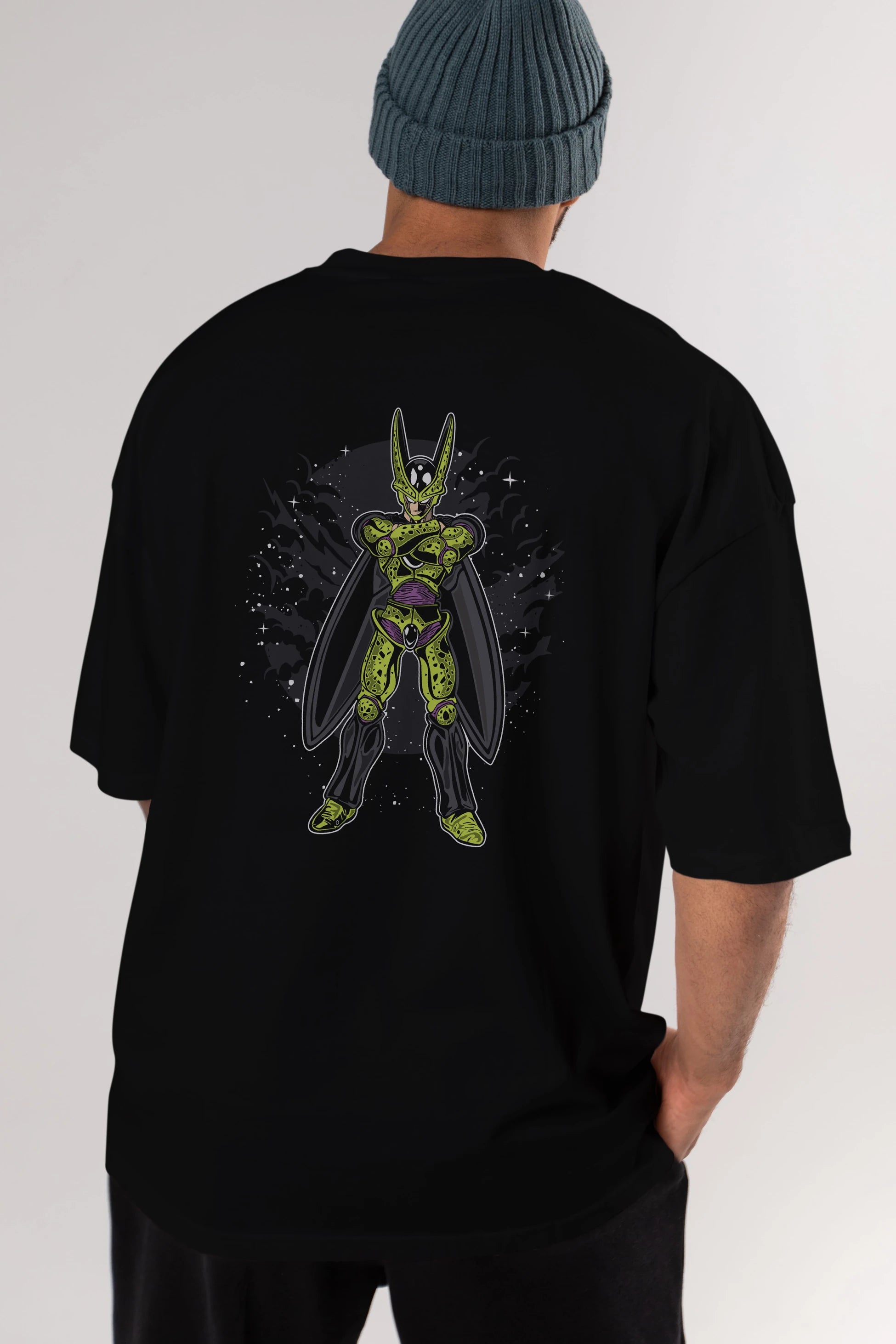 CELL Arka Baskılı Oversize t-shirt Erkek Kadın Unisex %100 Pamuk