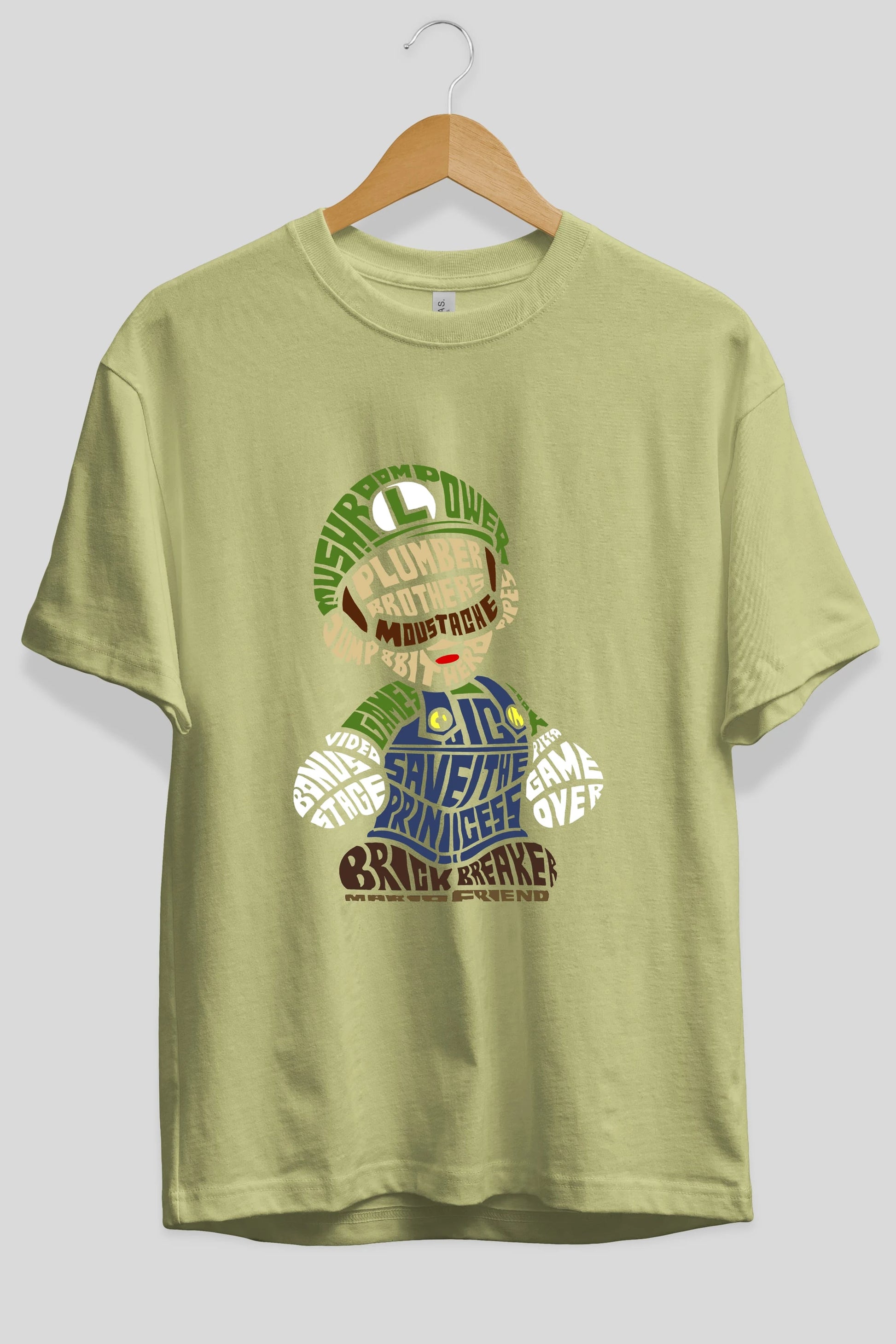 Plumber Brothers Ön Baskılı Oversize t-shirt %100 pamuk Erkek Kadın Unisex