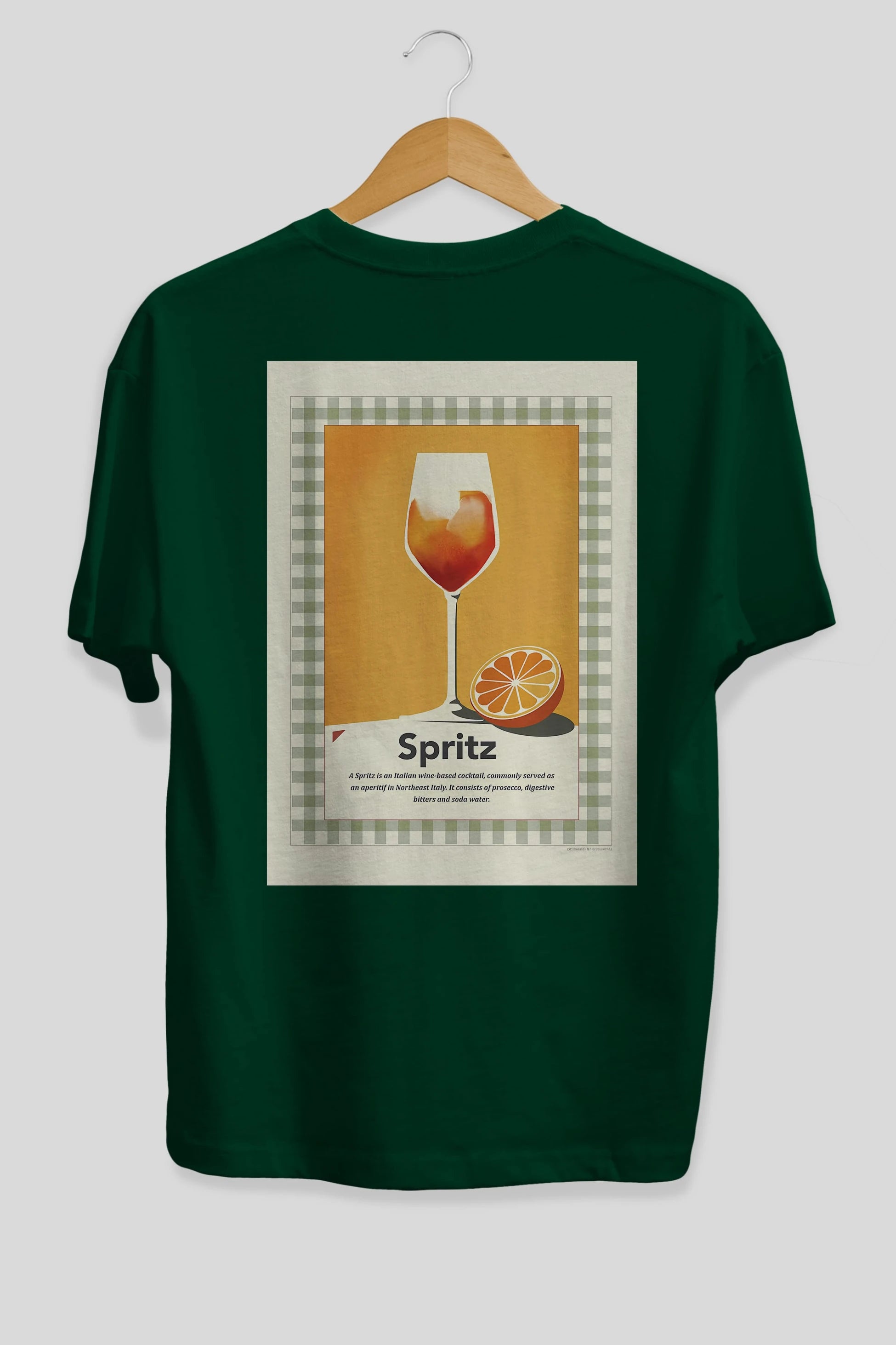 Aperol Spritz 5 Arka Baskılı Oversize t-shirt Erkek Kadın Unisex %100 Pamuk Bisiklet Yaka tişort
