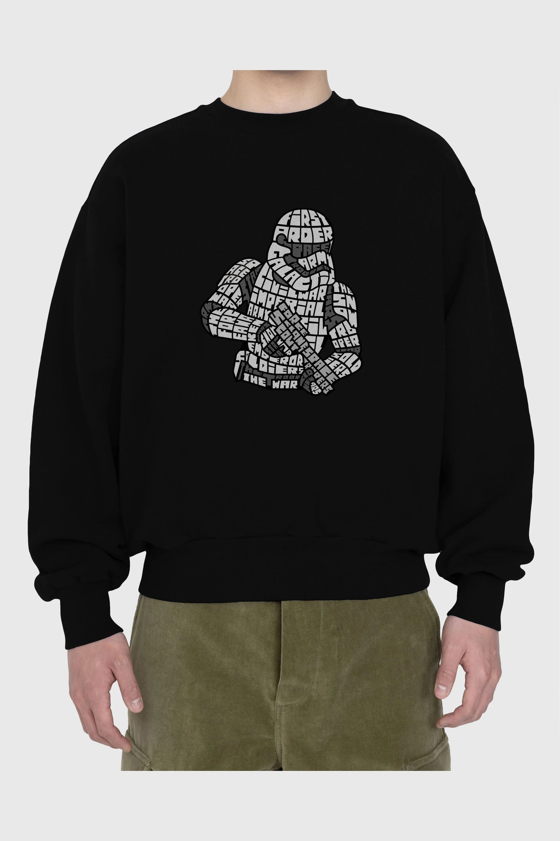 First Order Ön Baskılı Oversize Sweatshirt Erkek Kadın Unisex