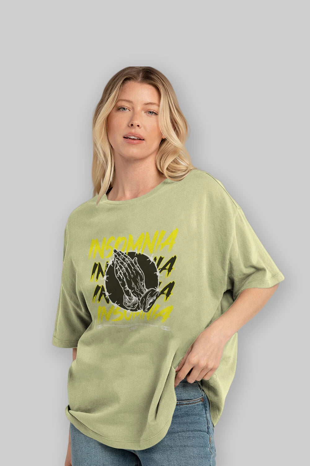 Insomnia Streetwear Ön Baskılı Oversize t-shirt Erkek Kadın Unisex
