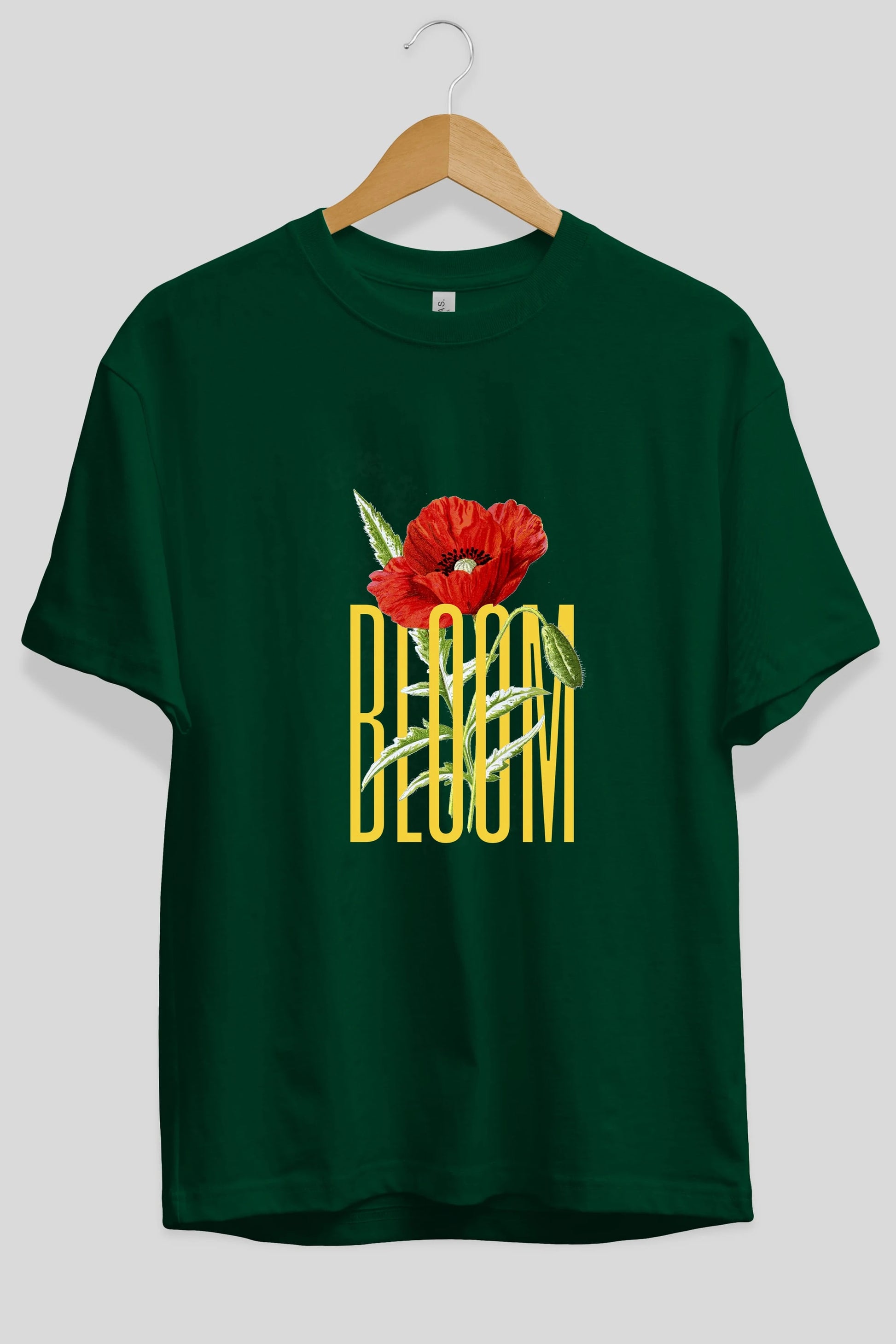 Bloom Flower Ön Baskılı Oversize t-shirt Erkek Kadın Unisex