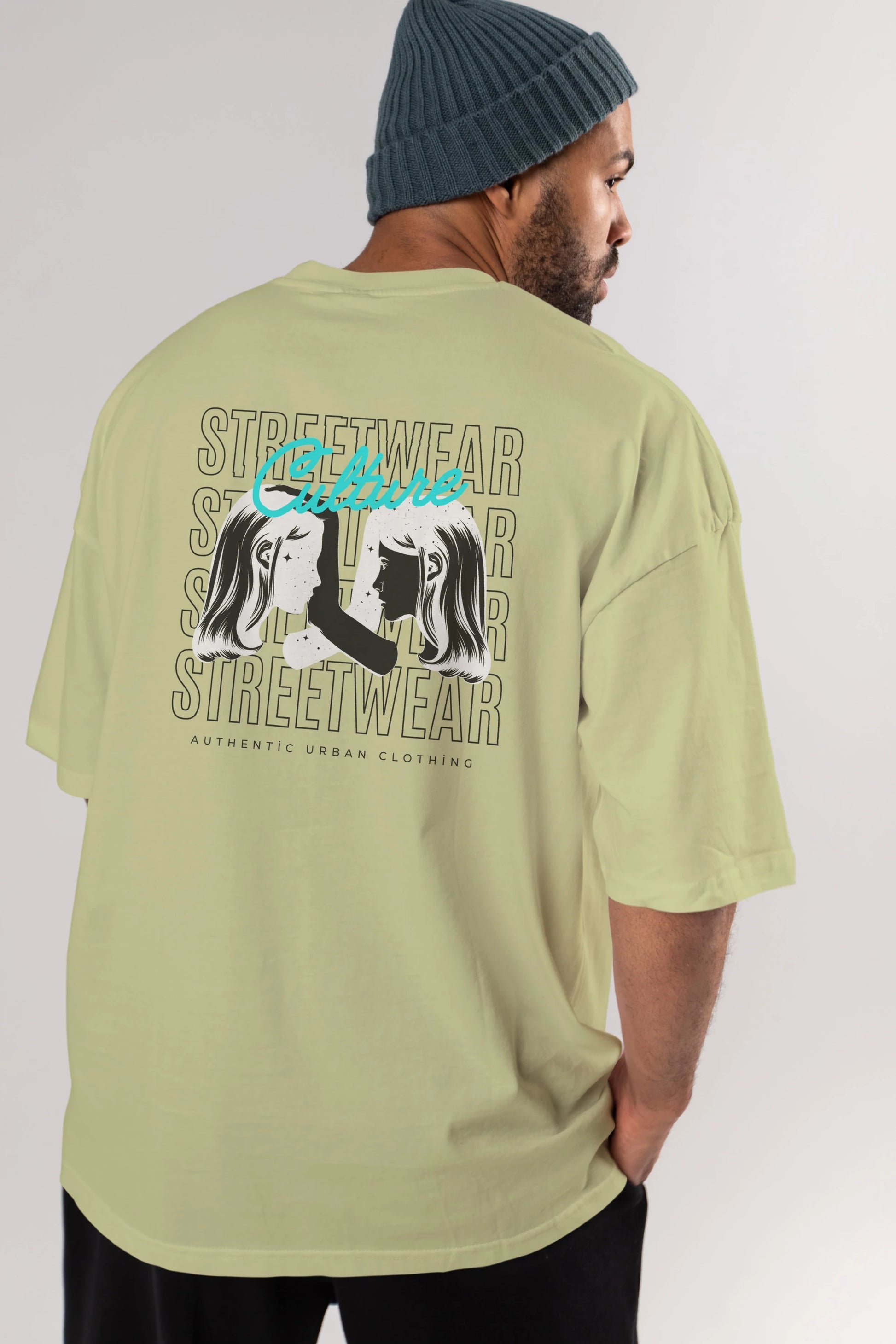 Culture Streetwear Yazılı Arka Baskılı Oversize t-shirt Erkek Kadın Unisex