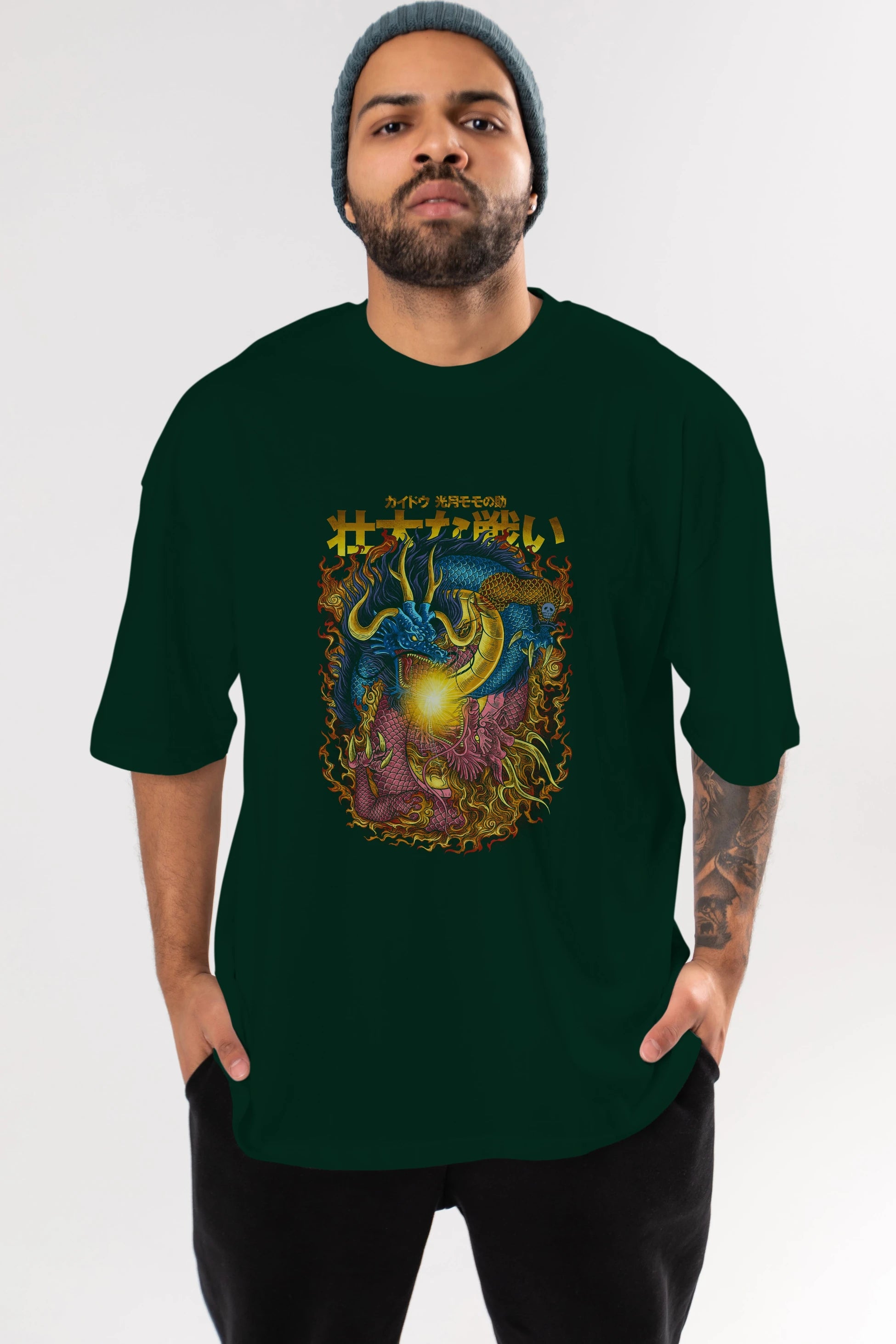 ONE PIECE (4) Anime Ön Baskılı Oversize t-shirt %100 pamuk Erkek Kadın Unisex