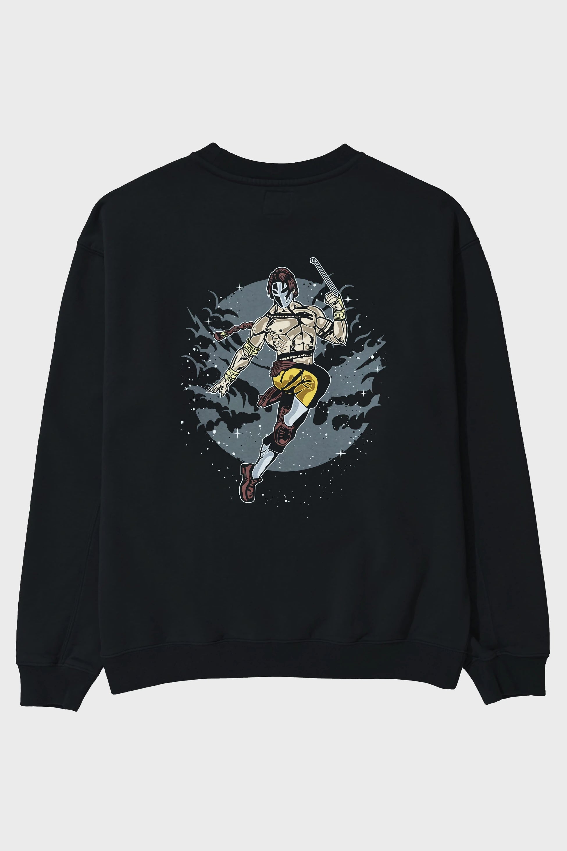 Vega Arka Baskılı Oversize Sweatshirt Erkek Kadın Unisex